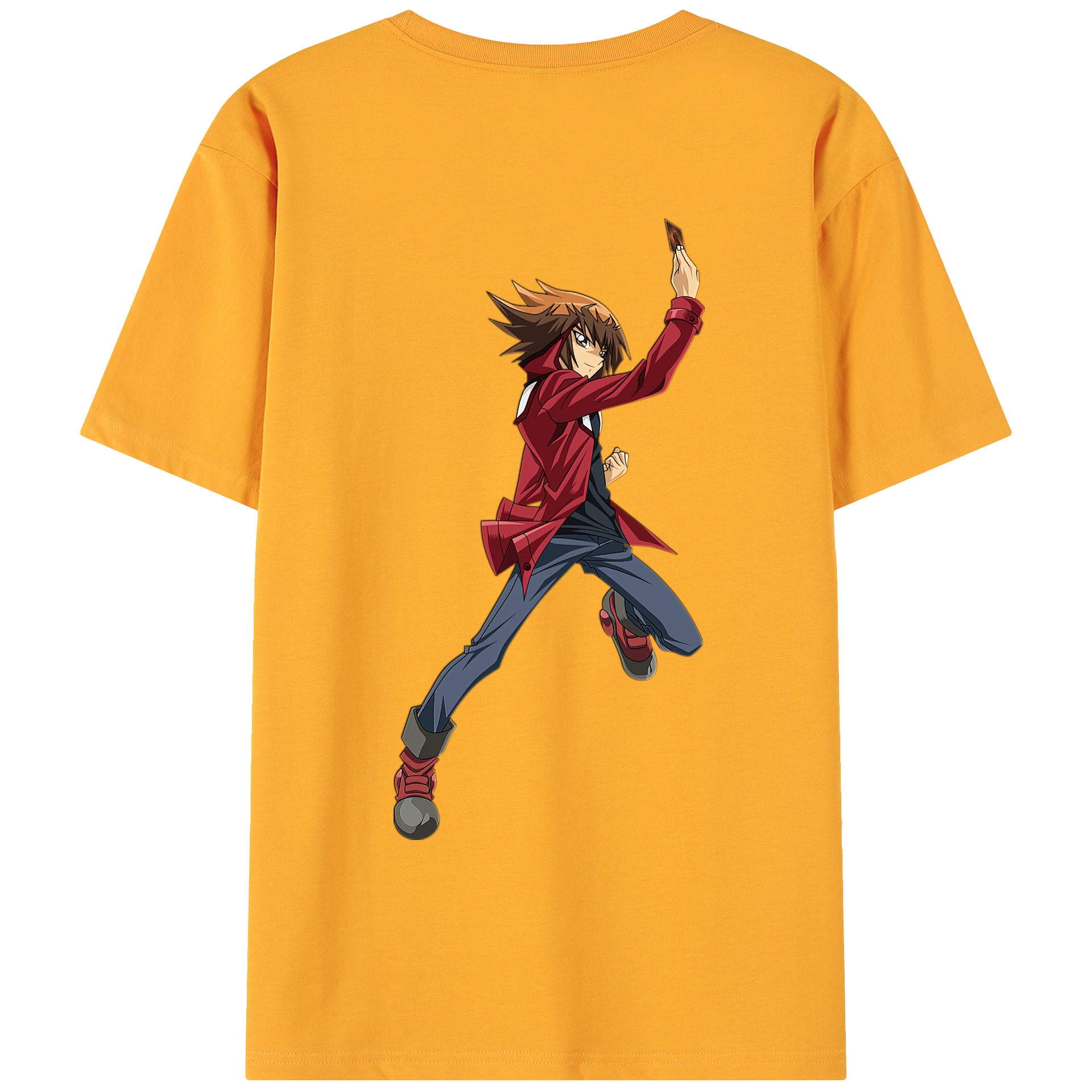 （画像用） 遊☆戯☆王 Yu-Gi-Oh! 綿100％ メンズ半袖Tシャツ（バックプリント） 通気性