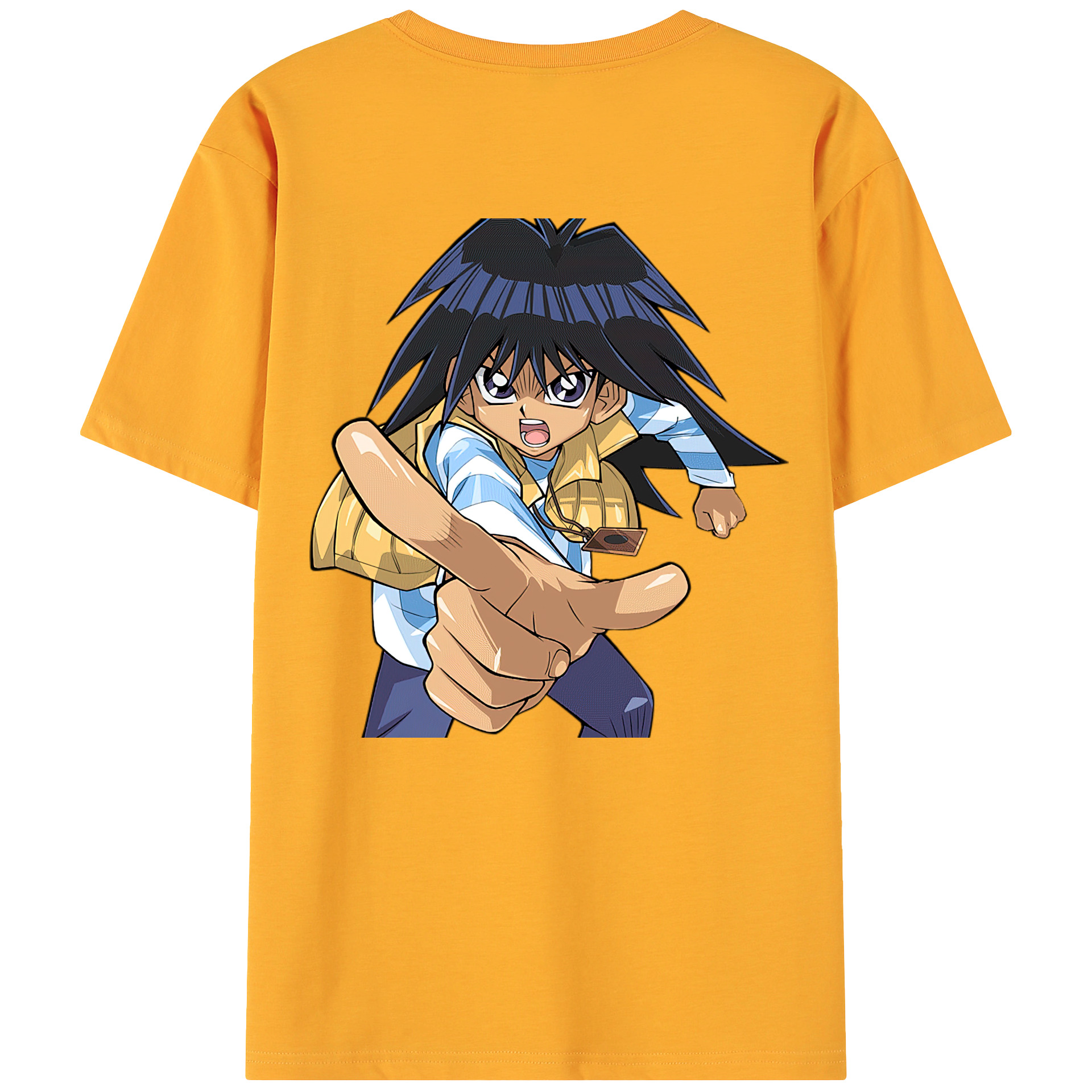 （画像用） 遊☆戯☆王 Yu-Gi-Oh! 綿100％ メンズ半袖Tシャツ（バックプリント） 通気性