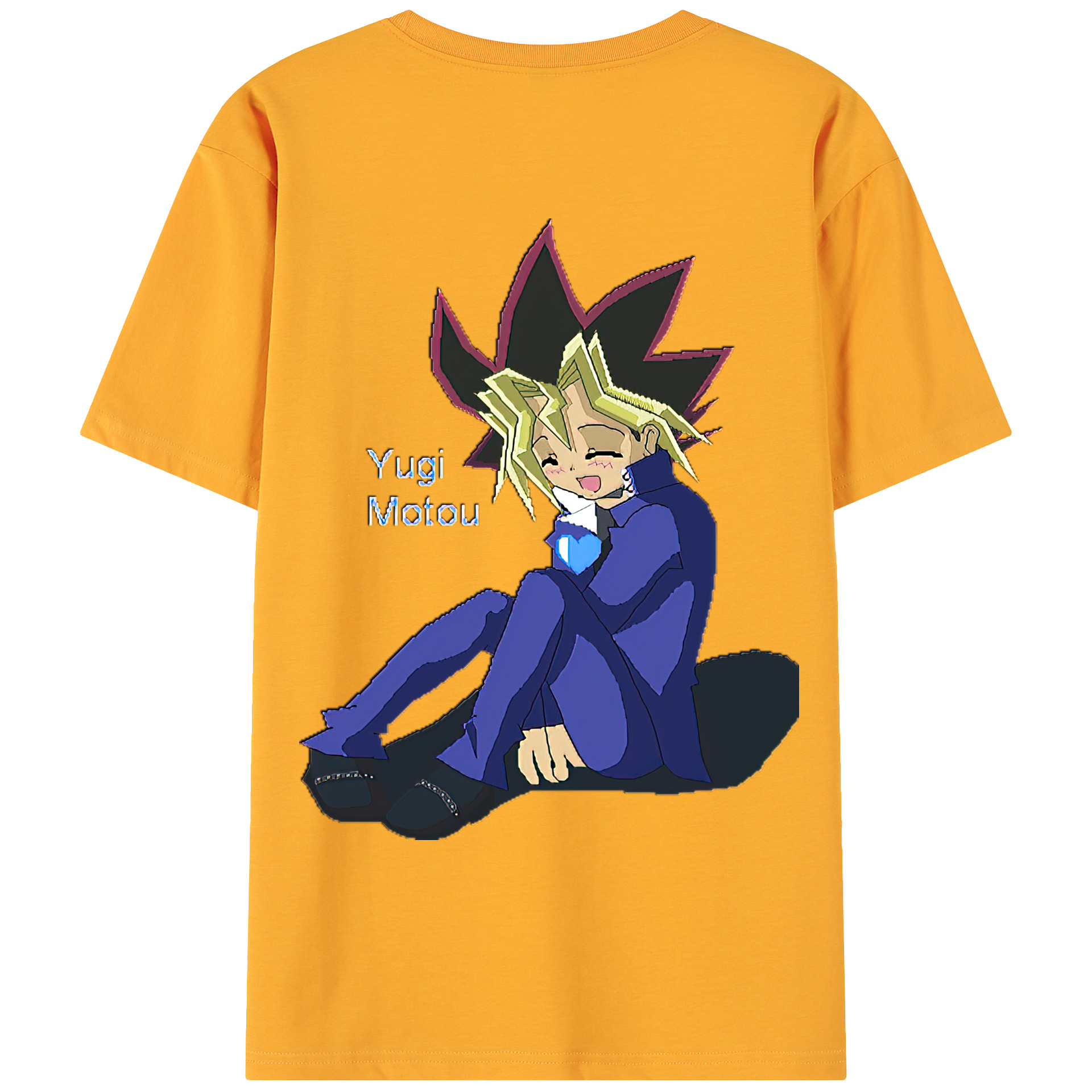 （画像用） 遊☆戯☆王 Yu-Gi-Oh! 綿100％ メンズ半袖Tシャツ（バックプリント） 通気性
