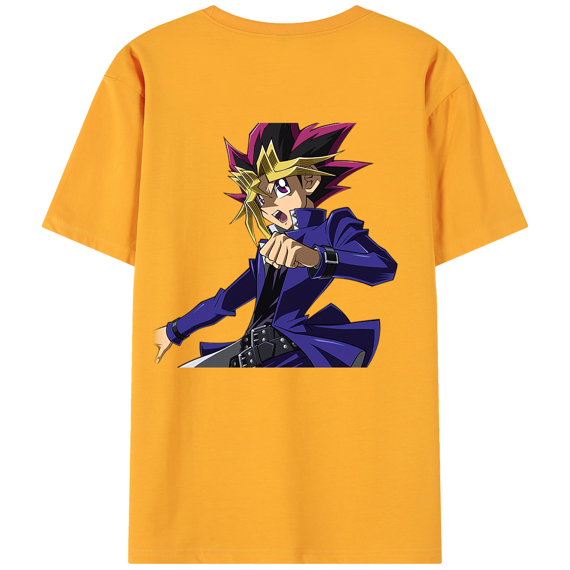 （画像用） 遊☆戯☆王 Yu-Gi-Oh! 綿100％ メンズ半袖Tシャツ（バックプリント） 通気性