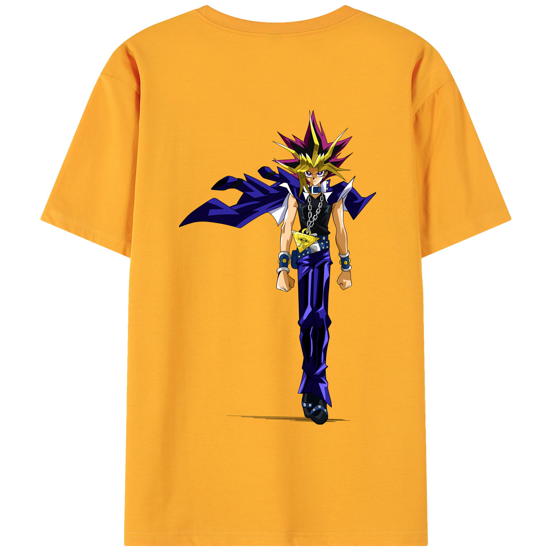 （画像用） 遊☆戯☆王 Yu-Gi-Oh! 綿100％ メンズ半袖Tシャツ（バックプリント） 通気性