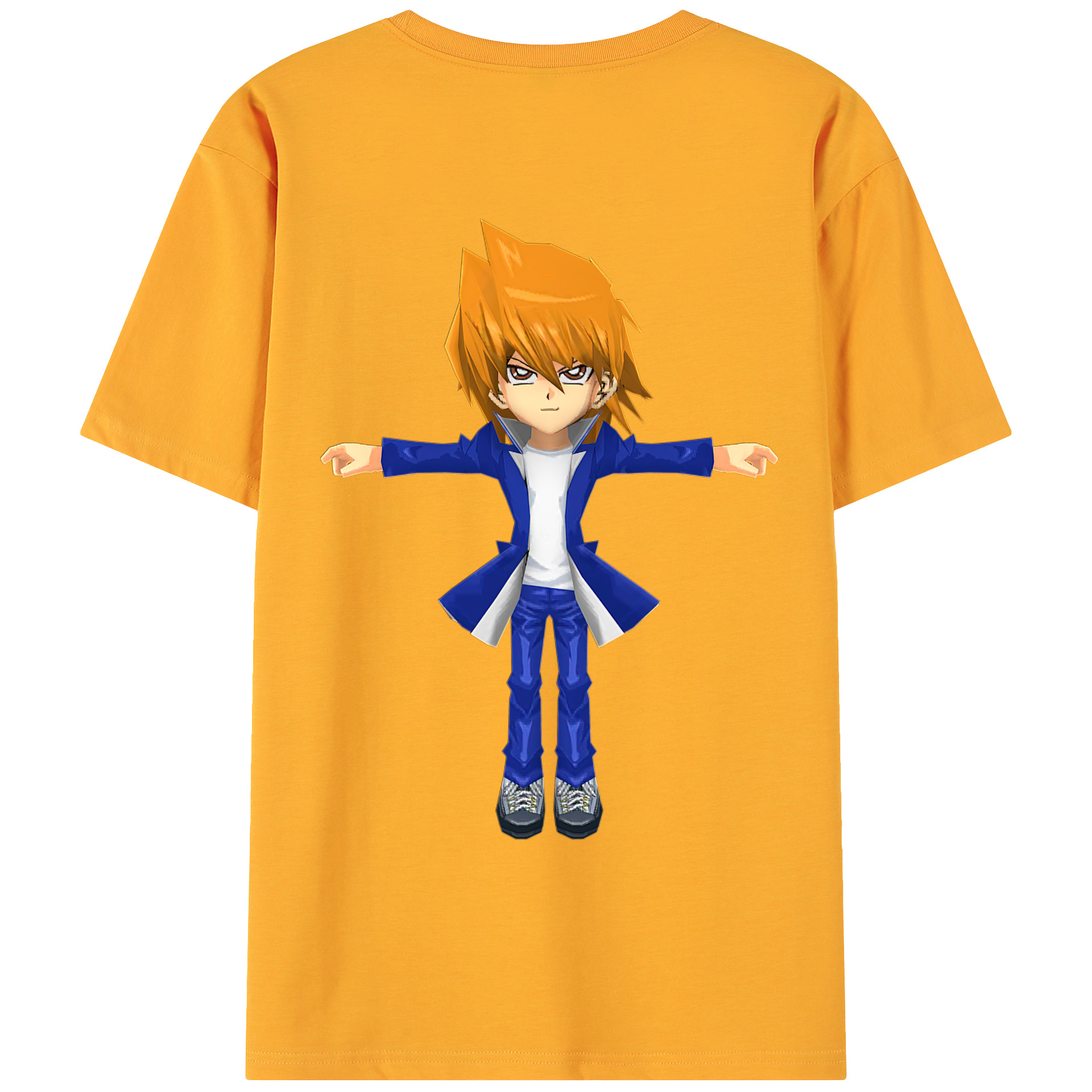 （画像用） 遊☆戯☆王 Yu-Gi-Oh! 綿100％ メンズ半袖Tシャツ（バックプリント） 通気性
