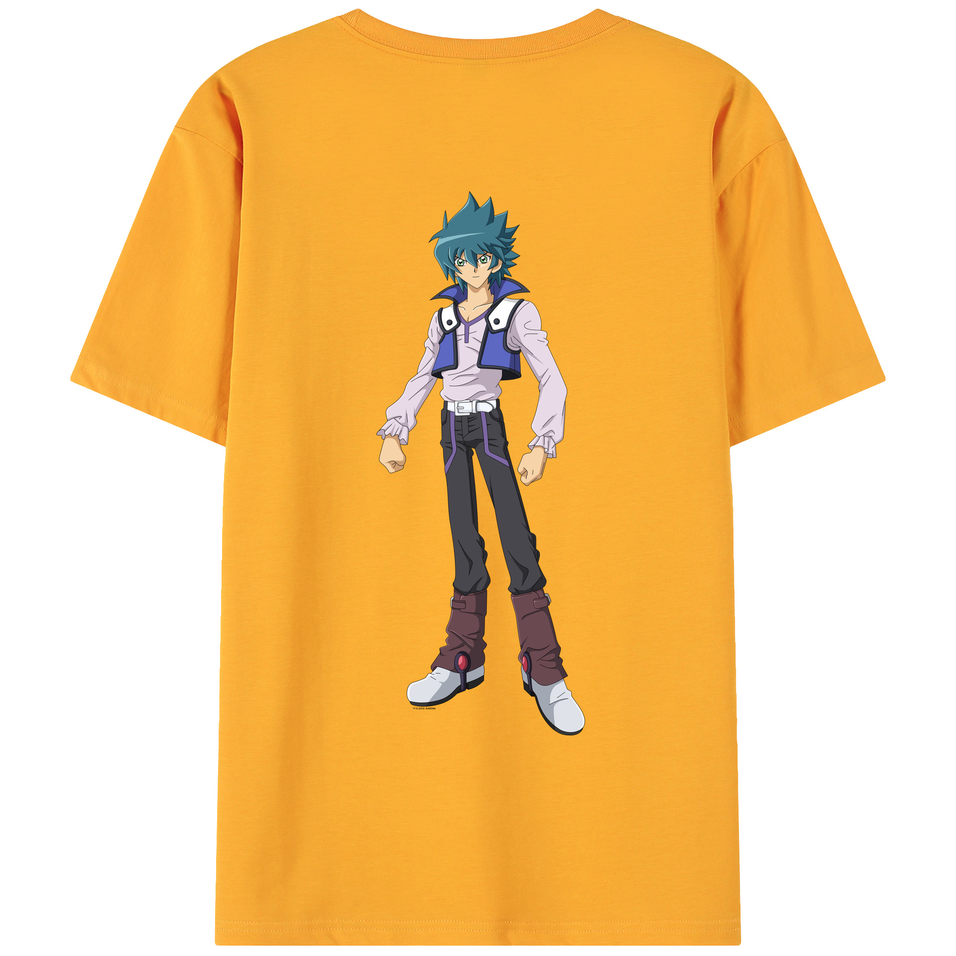 （画像用） 遊☆戯☆王 Yu-Gi-Oh! 綿100％ メンズ半袖Tシャツ（バックプリント） 通気性