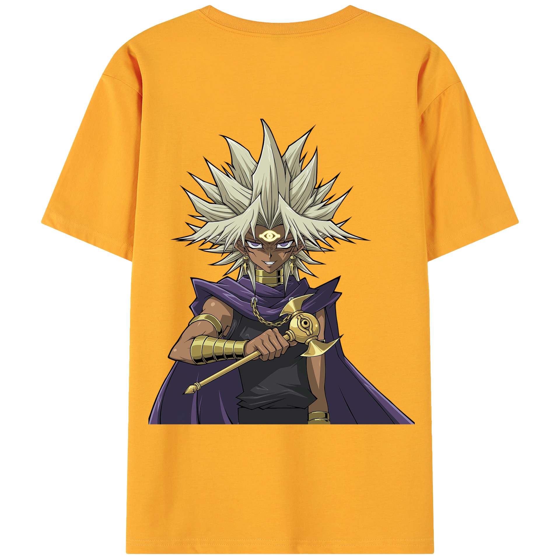 （画像用） 遊☆戯☆王 Yu-Gi-Oh! 綿100％ メンズ半袖Tシャツ（バックプリント） 通気性