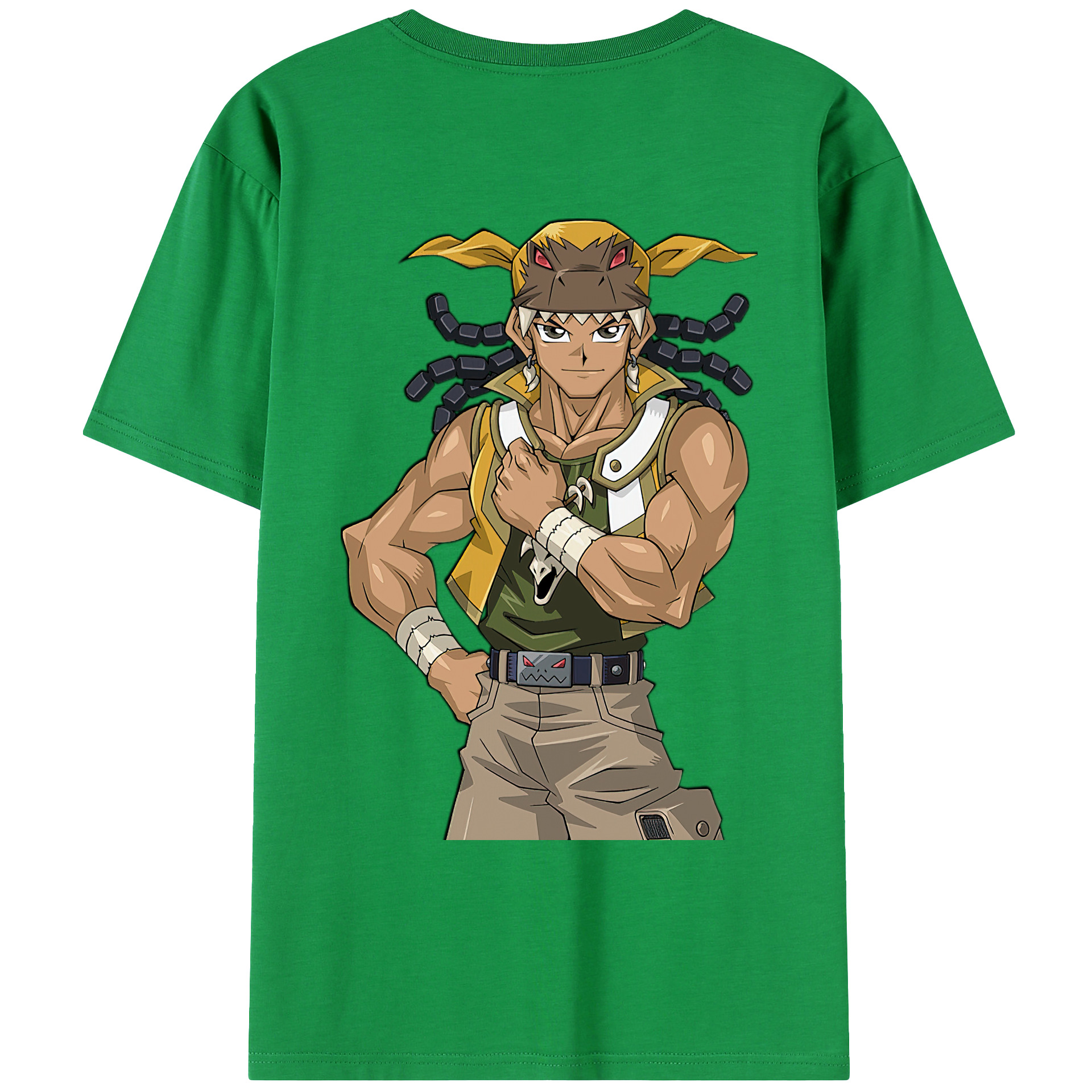 （画像用） 遊☆戯☆王 Yu-Gi-Oh! 綿100％ メンズ半袖Tシャツ（バックプリント） 通気性