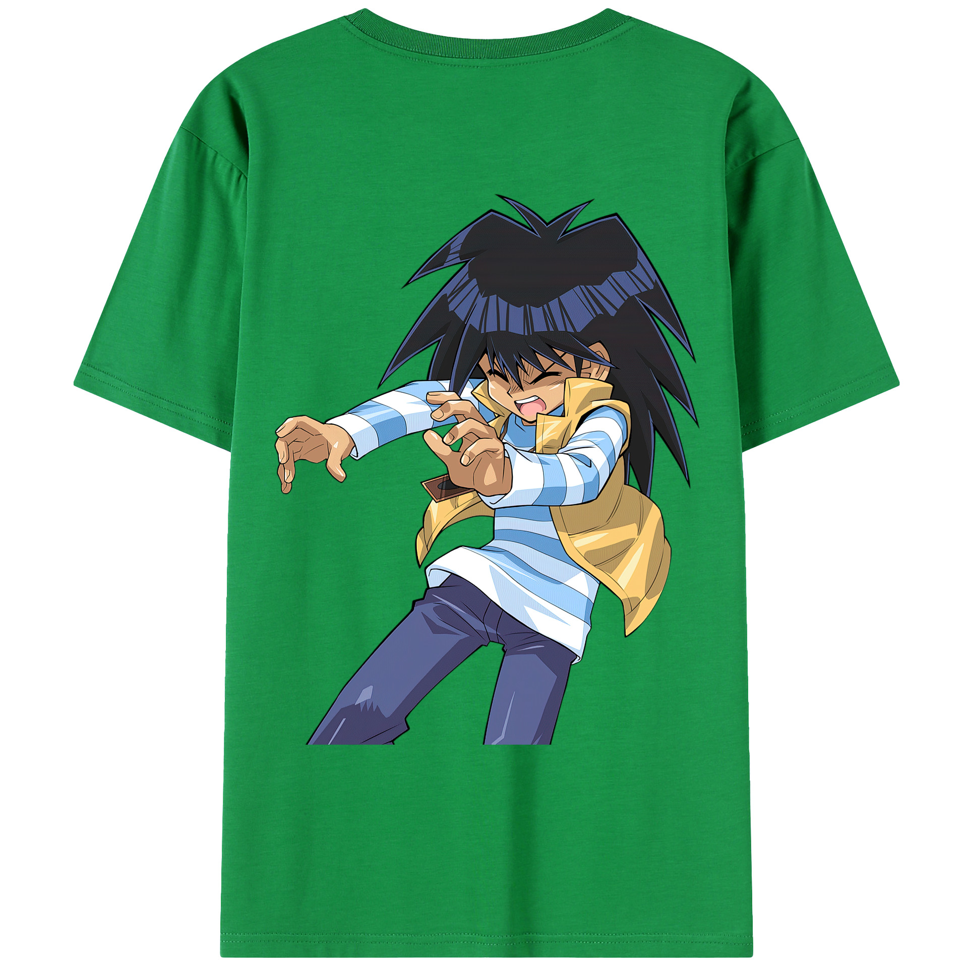 （画像用） 遊☆戯☆王 Yu-Gi-Oh! 綿100％ メンズ半袖Tシャツ（バックプリント） 通気性