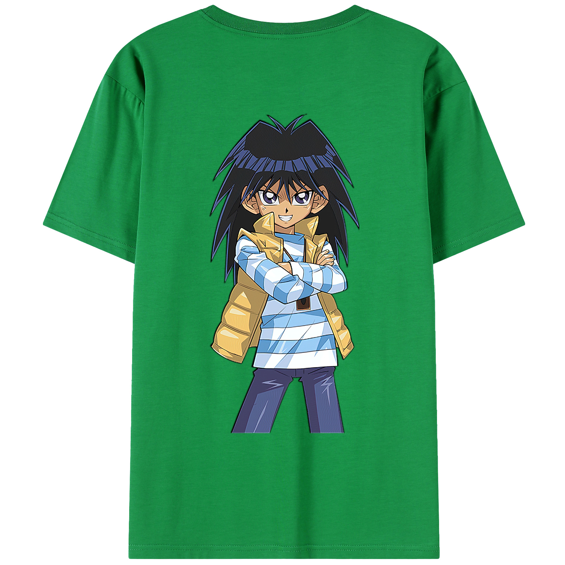 （画像用） 遊☆戯☆王 Yu-Gi-Oh! 綿100％ メンズ半袖Tシャツ（バックプリント） 通気性