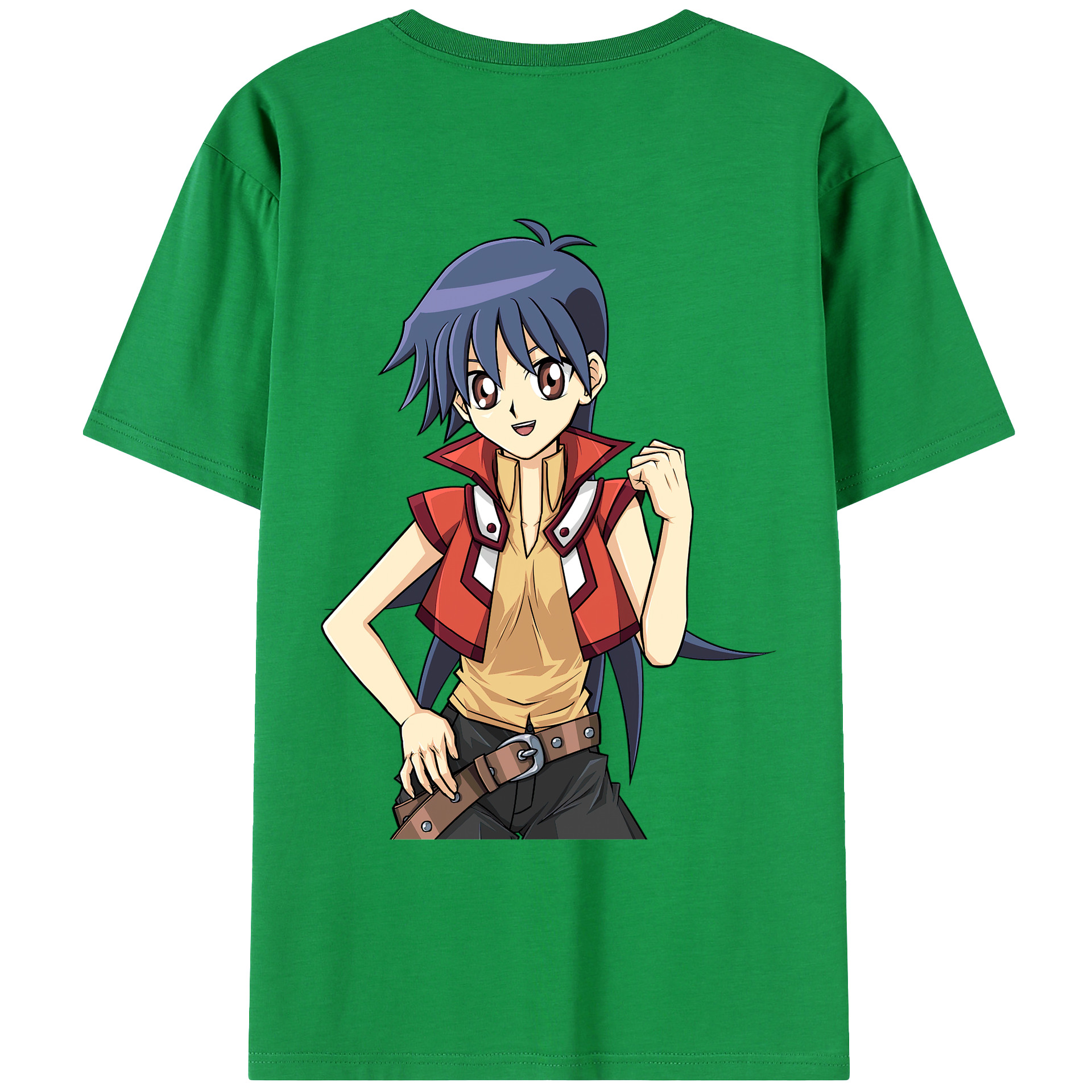 （画像用） 遊☆戯☆王 Yu-Gi-Oh! 綿100％ メンズ半袖Tシャツ（バックプリント） 通気性
