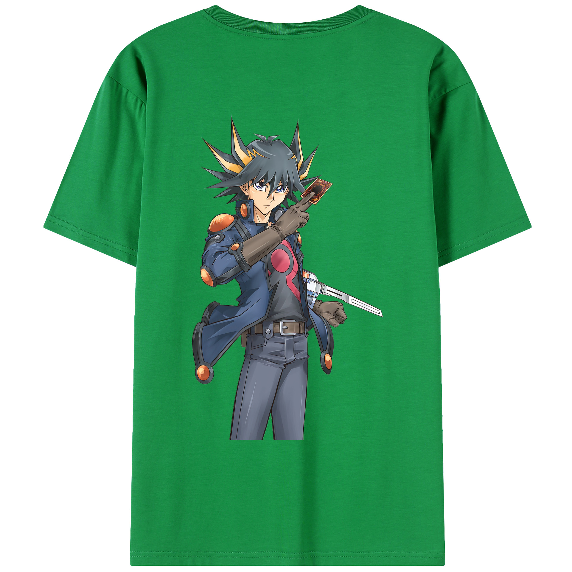 （画像用） 遊☆戯☆王 Yu-Gi-Oh! 綿100％ メンズ半袖Tシャツ（バックプリント） 通気性