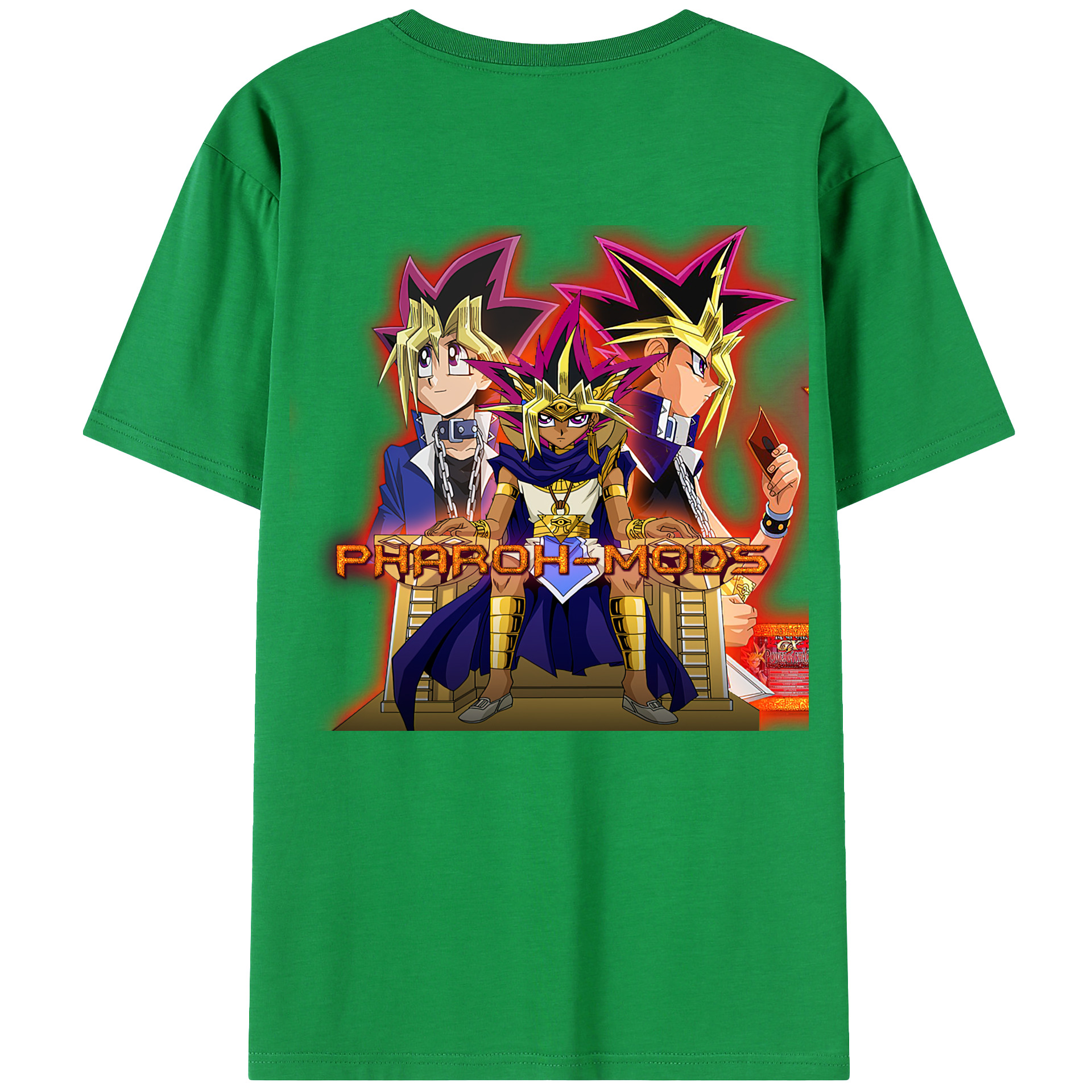 （画像用） 遊☆戯☆王 Yu-Gi-Oh! 綿100％ メンズ半袖Tシャツ（バックプリント） 通気性