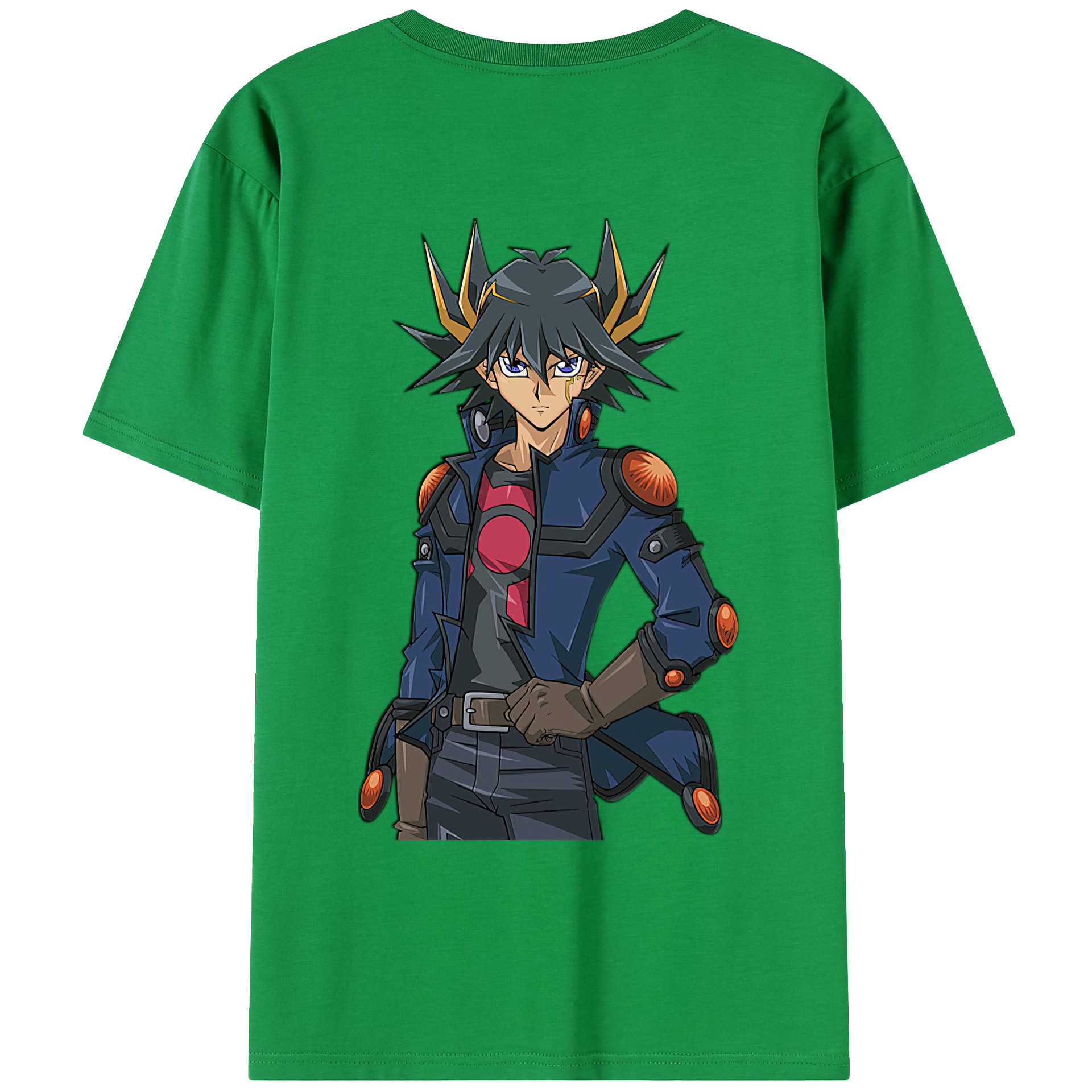 （画像用） 遊☆戯☆王 Yu-Gi-Oh! 綿100％ メンズ半袖Tシャツ（バックプリント） 通気性