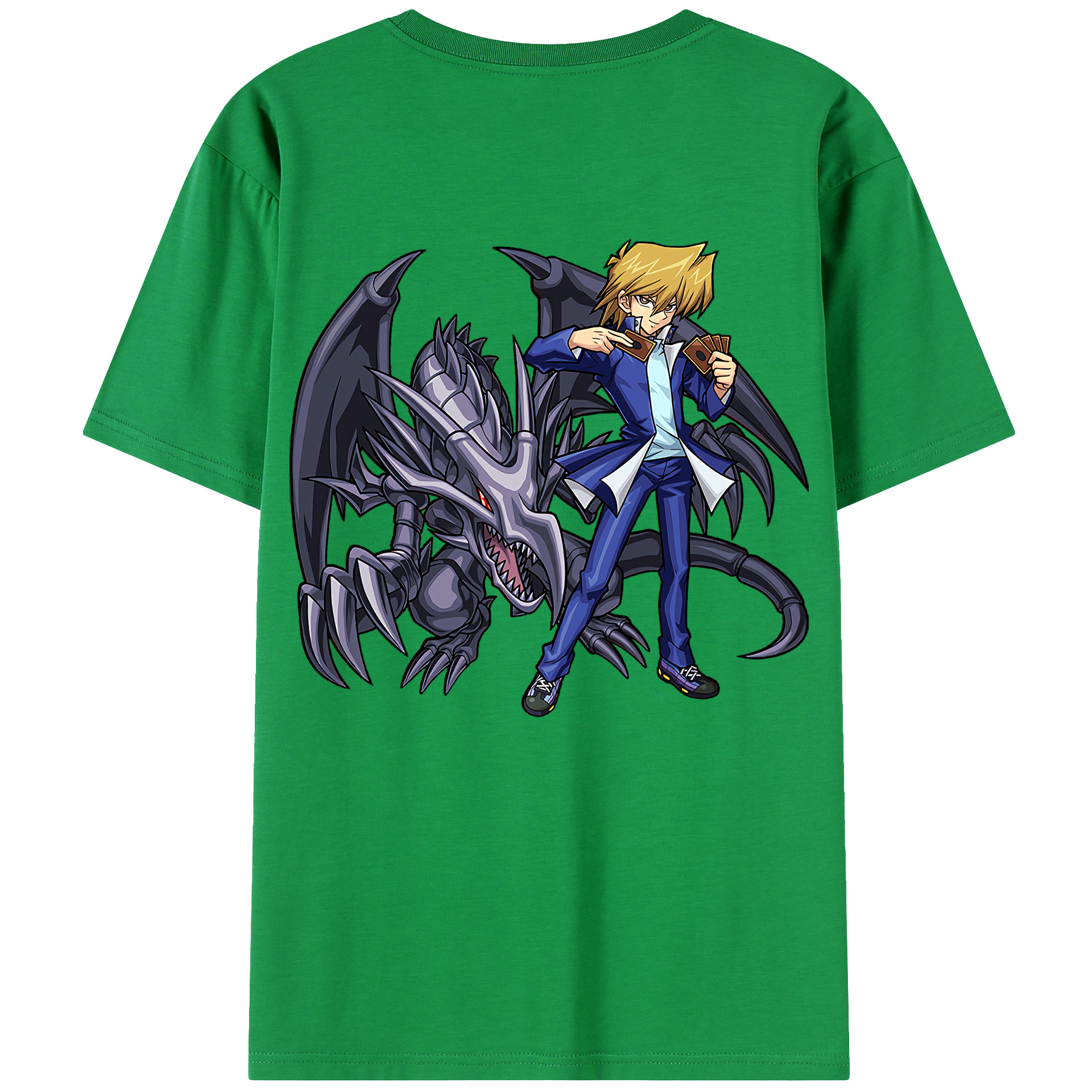 （画像用） 遊☆戯☆王 Yu-Gi-Oh! 綿100％ メンズ半袖Tシャツ（バックプリント） 通気性