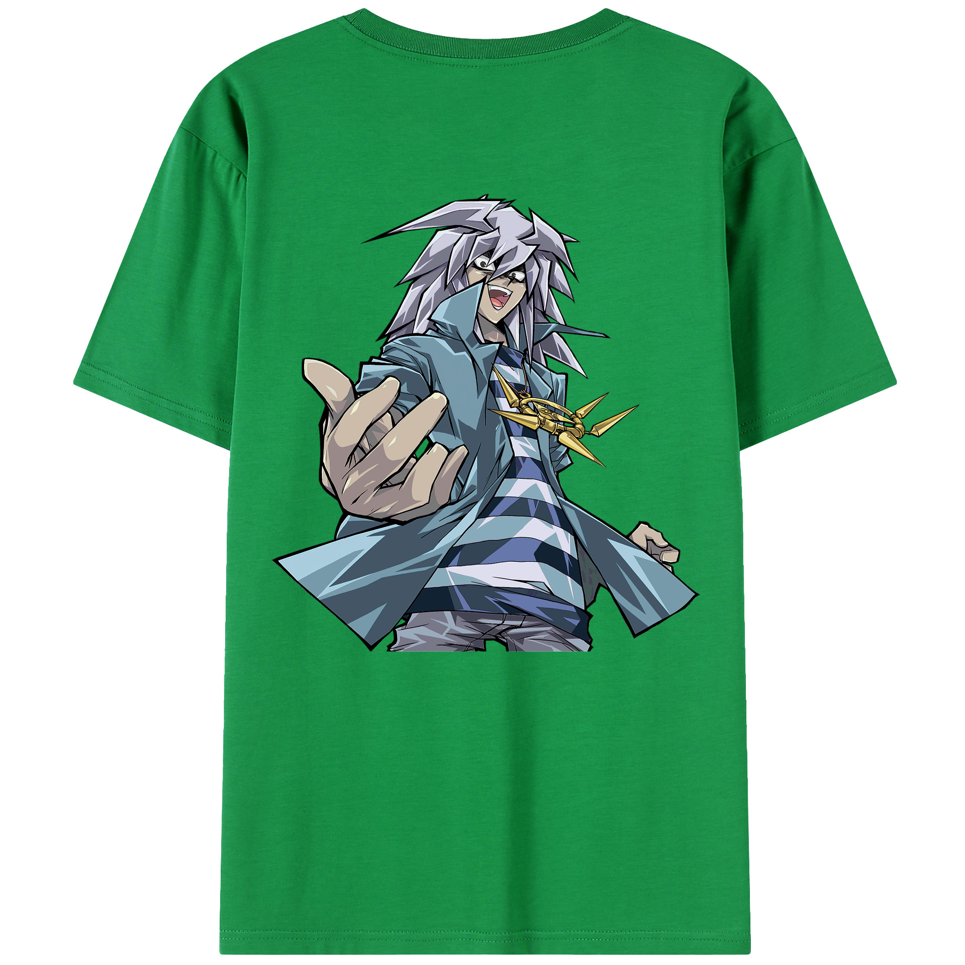 （画像用） 遊☆戯☆王 Yu-Gi-Oh! 綿100％ メンズ半袖Tシャツ（バックプリント） 通気性