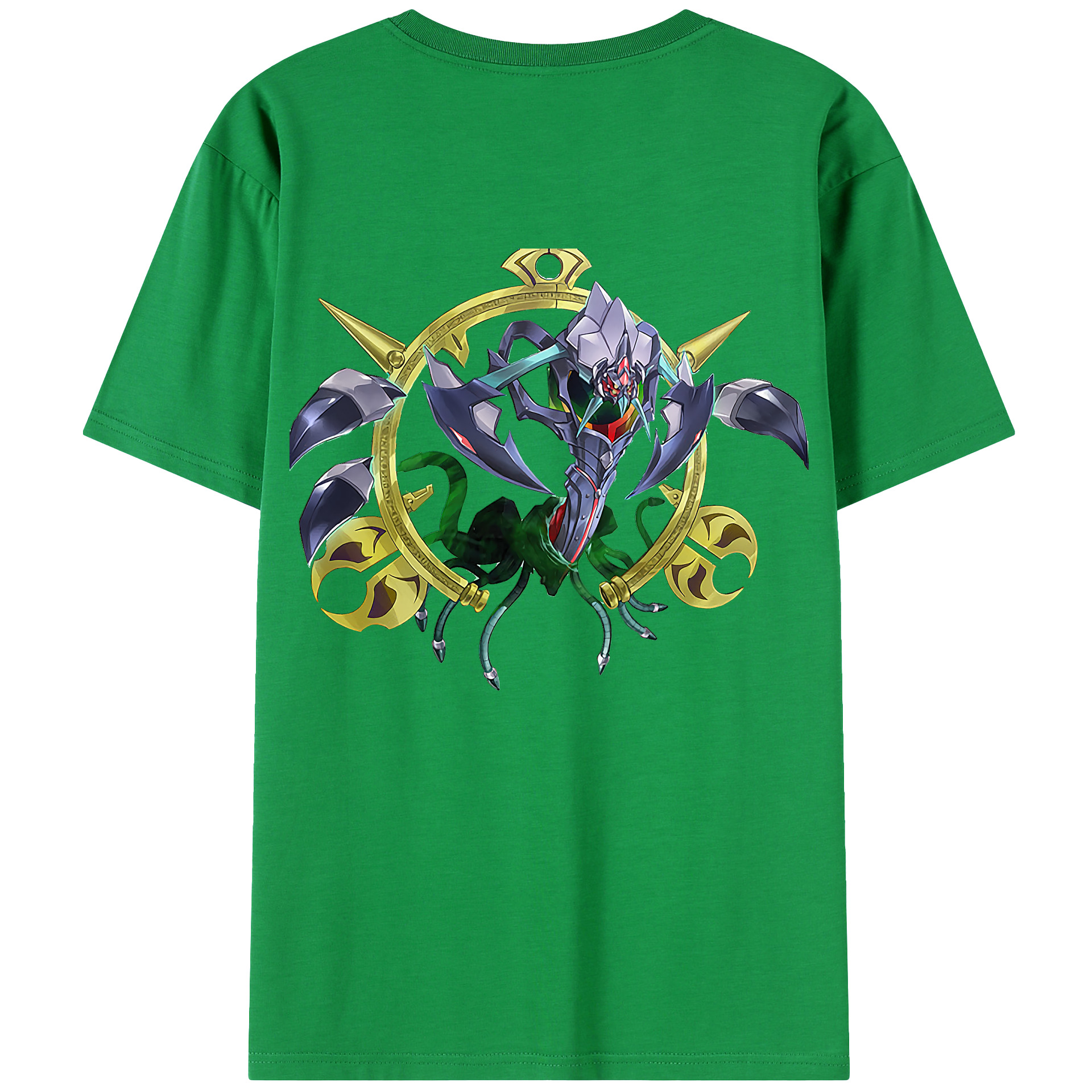 （画像用） 遊☆戯☆王 Yu-Gi-Oh! 綿100％ メンズ半袖Tシャツ（バックプリント） 通気性