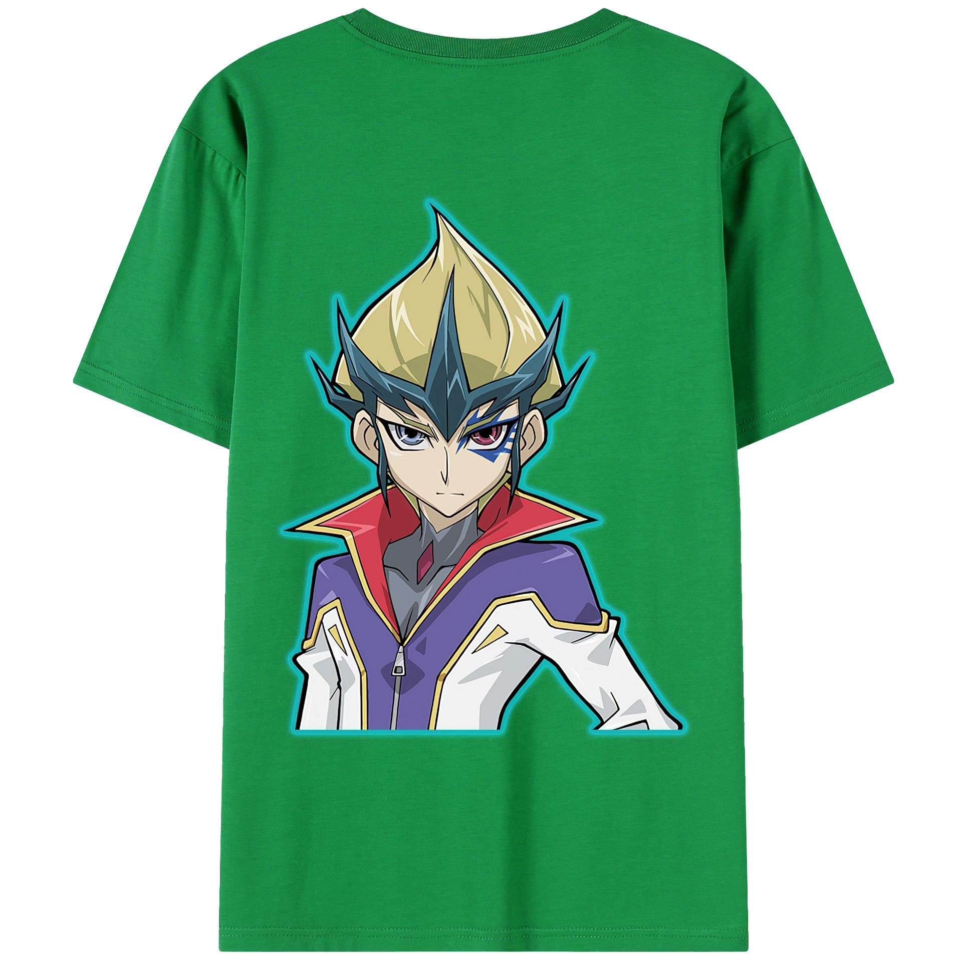 （画像用） 遊☆戯☆王 Yu-Gi-Oh! 綿100％ メンズ半袖Tシャツ（バックプリント） 通気性