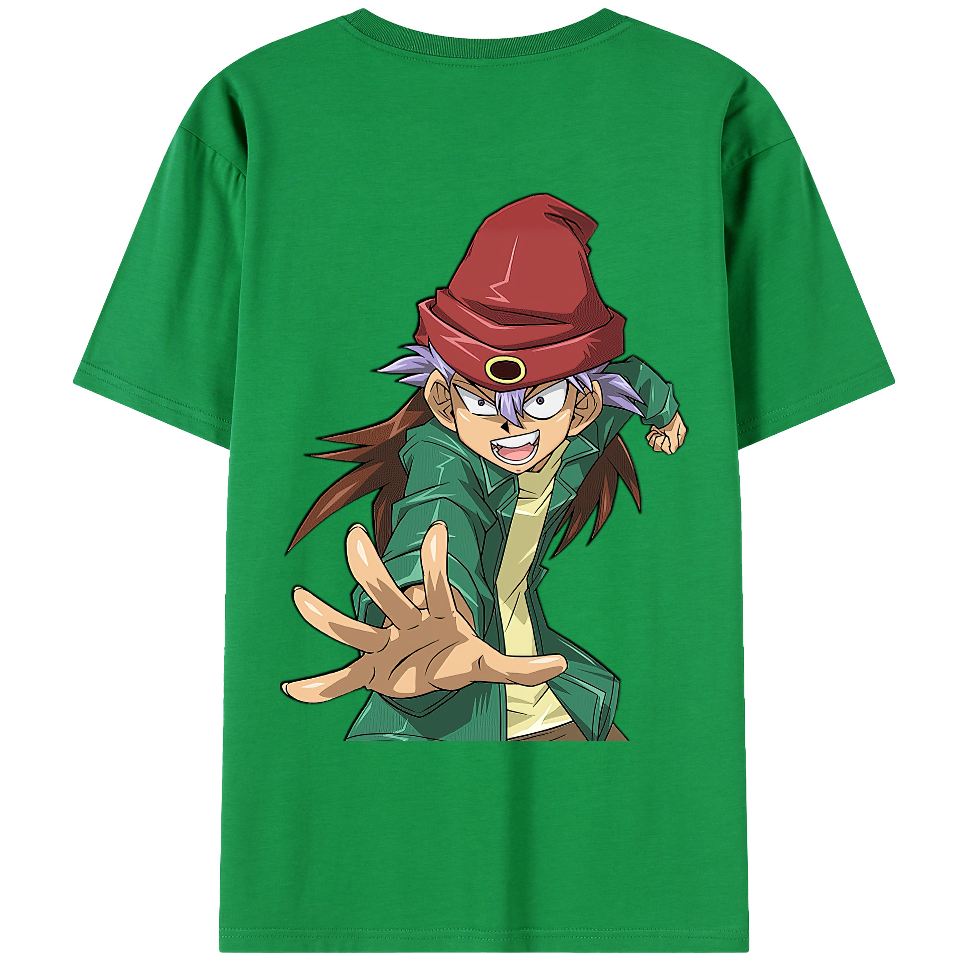 （画像用） 遊☆戯☆王 Yu-Gi-Oh! 綿100％ メンズ半袖Tシャツ（バックプリント） 通気性