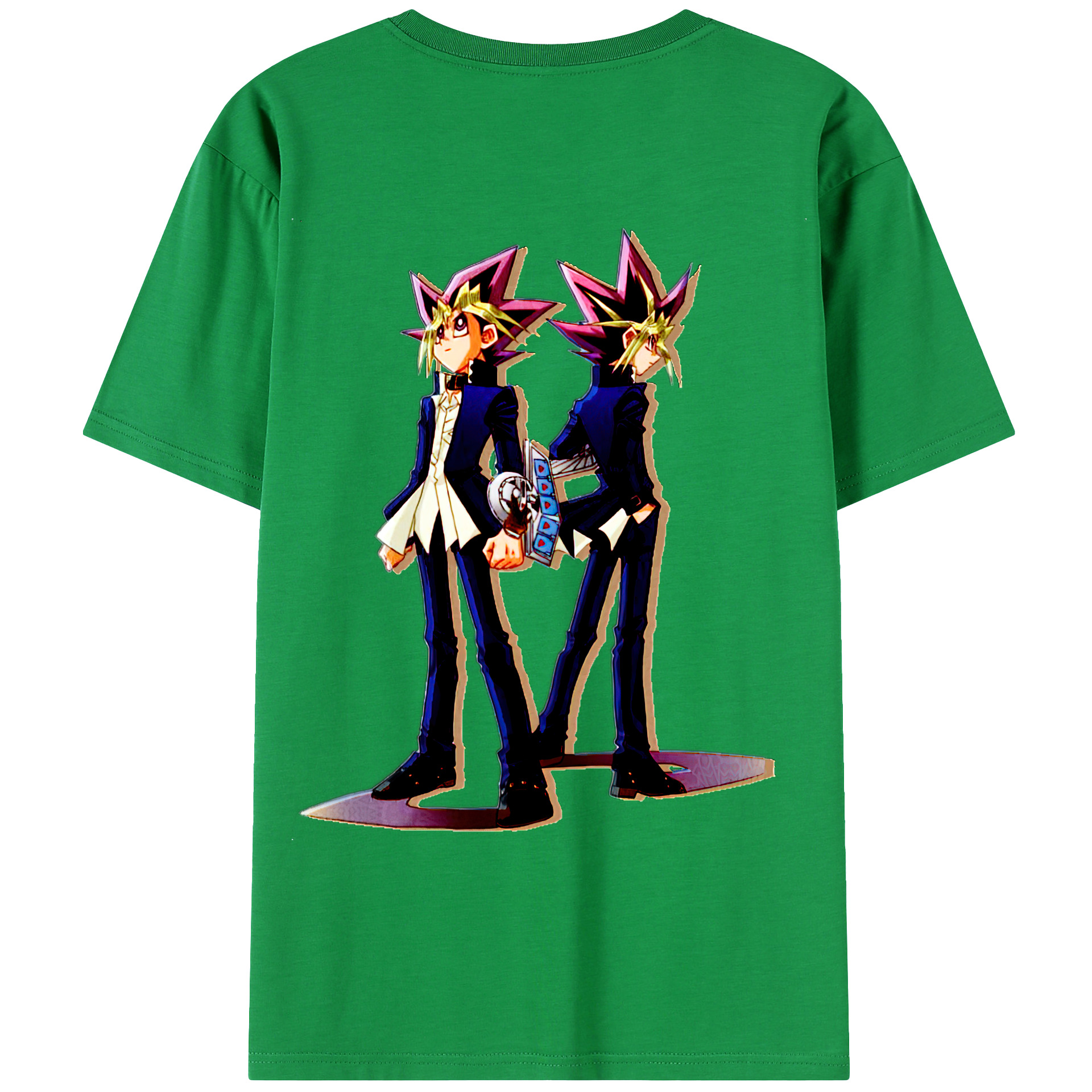 （画像用） 遊☆戯☆王 Yu-Gi-Oh! 綿100％ メンズ半袖Tシャツ（バックプリント） 通気性