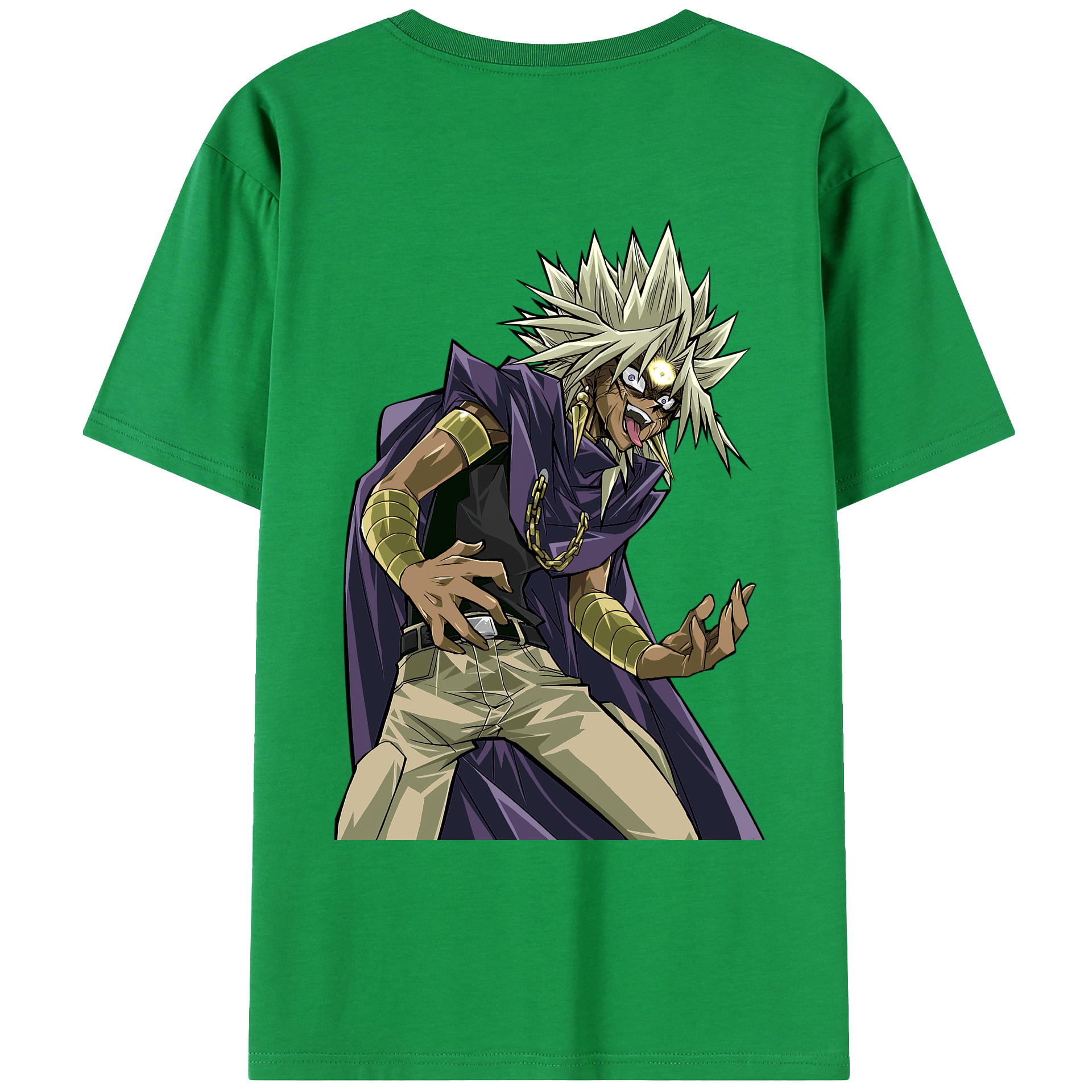 （画像用） 遊☆戯☆王 Yu-Gi-Oh! 綿100％ メンズ半袖Tシャツ（バックプリント） 通気性