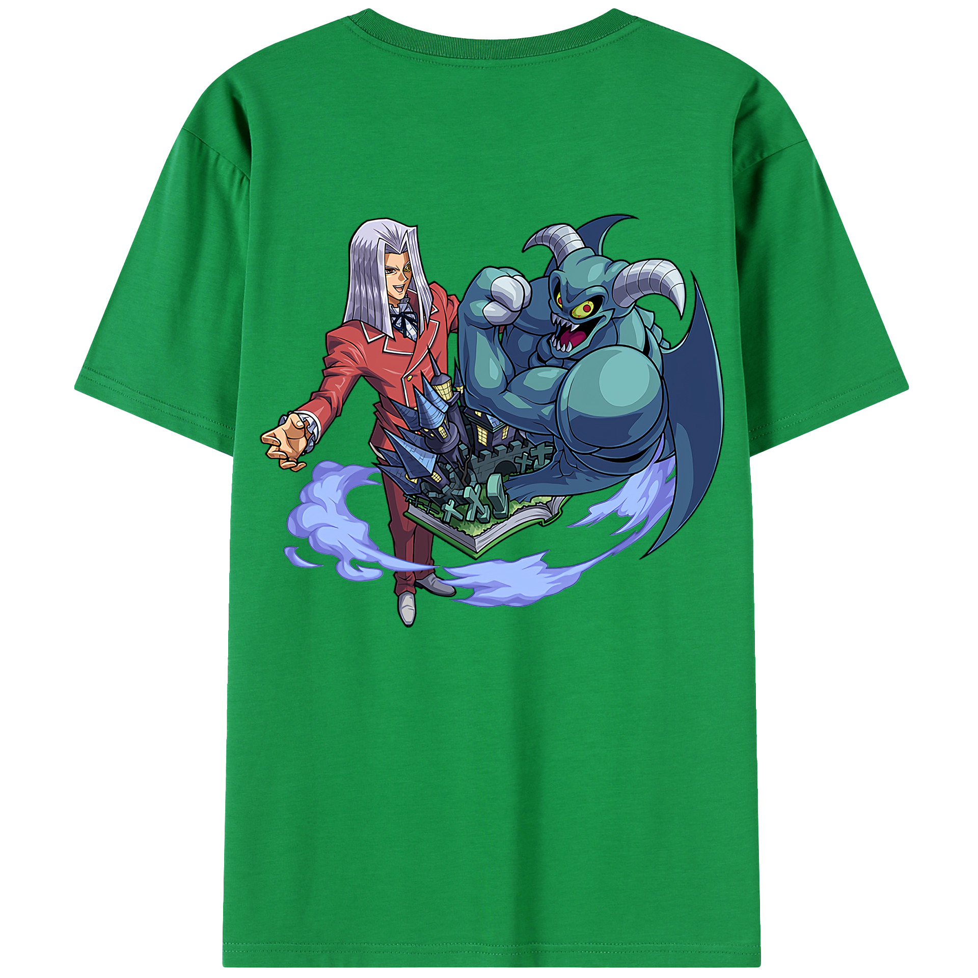 （画像用） 遊☆戯☆王 Yu-Gi-Oh! 綿100％ メンズ半袖Tシャツ（バックプリント） 通気性