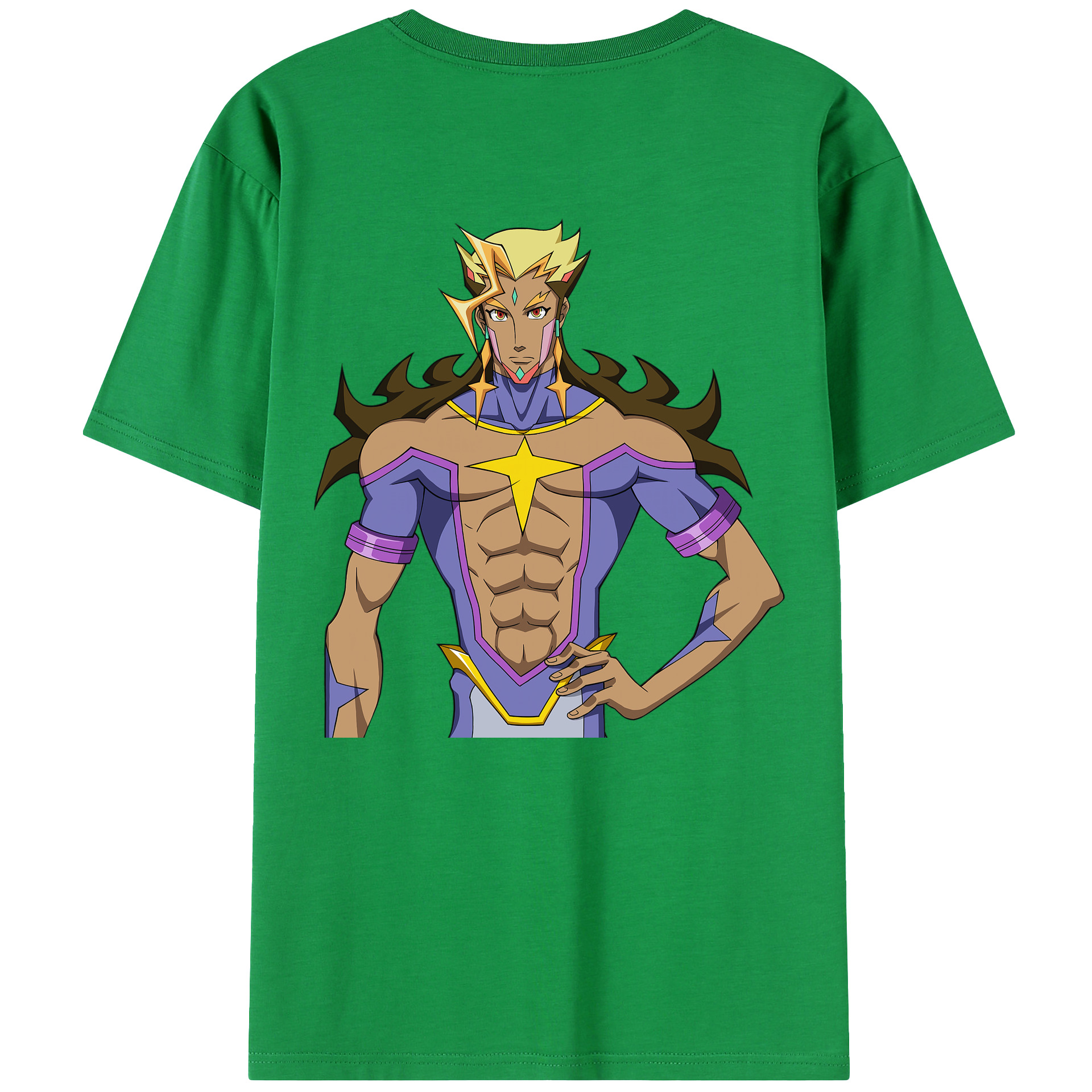 （画像用） 遊☆戯☆王 Yu-Gi-Oh! 綿100％ メンズ半袖Tシャツ（バックプリント） 通気性