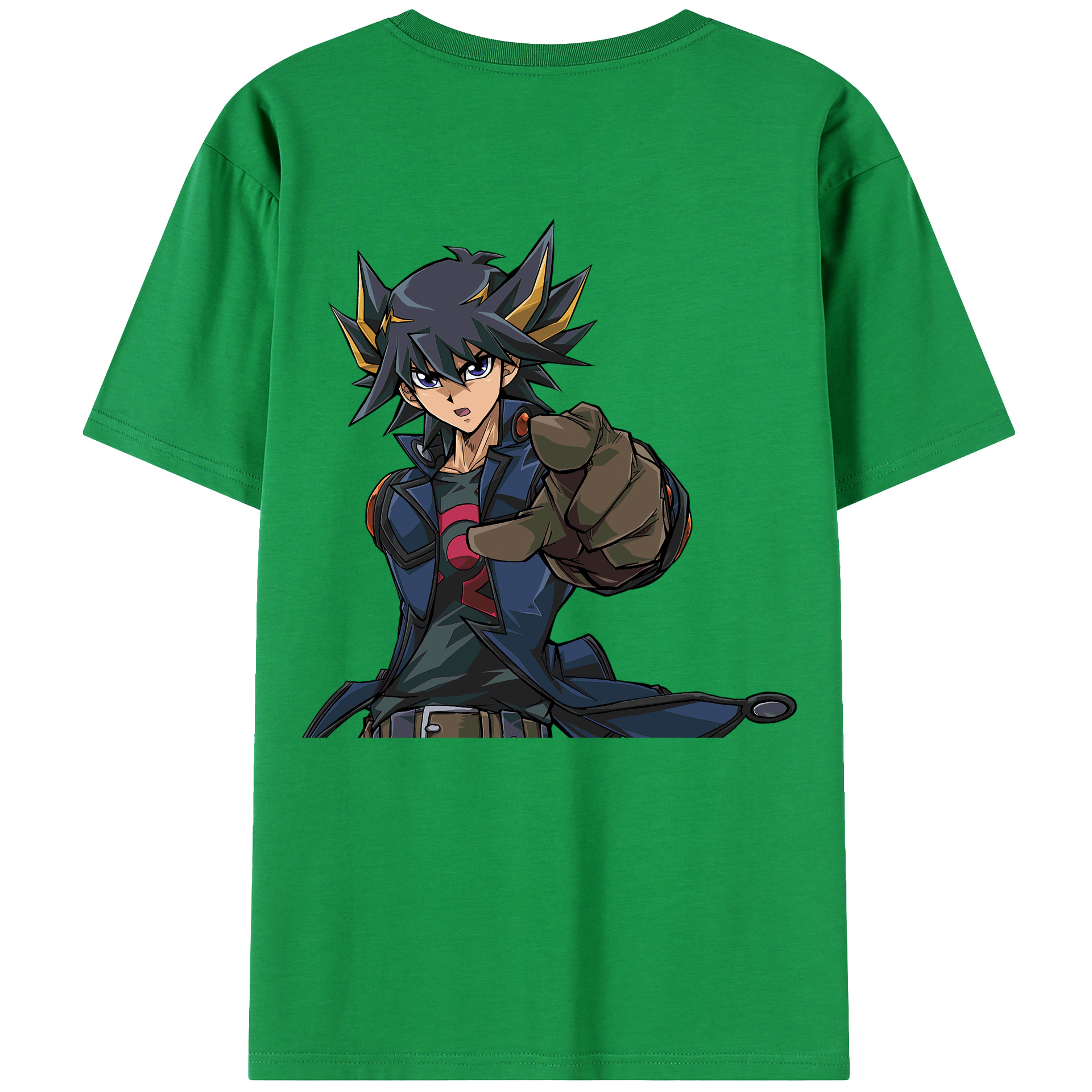 （画像用） 遊☆戯☆王 Yu-Gi-Oh! 綿100％ メンズ半袖Tシャツ（バックプリント） 通気性