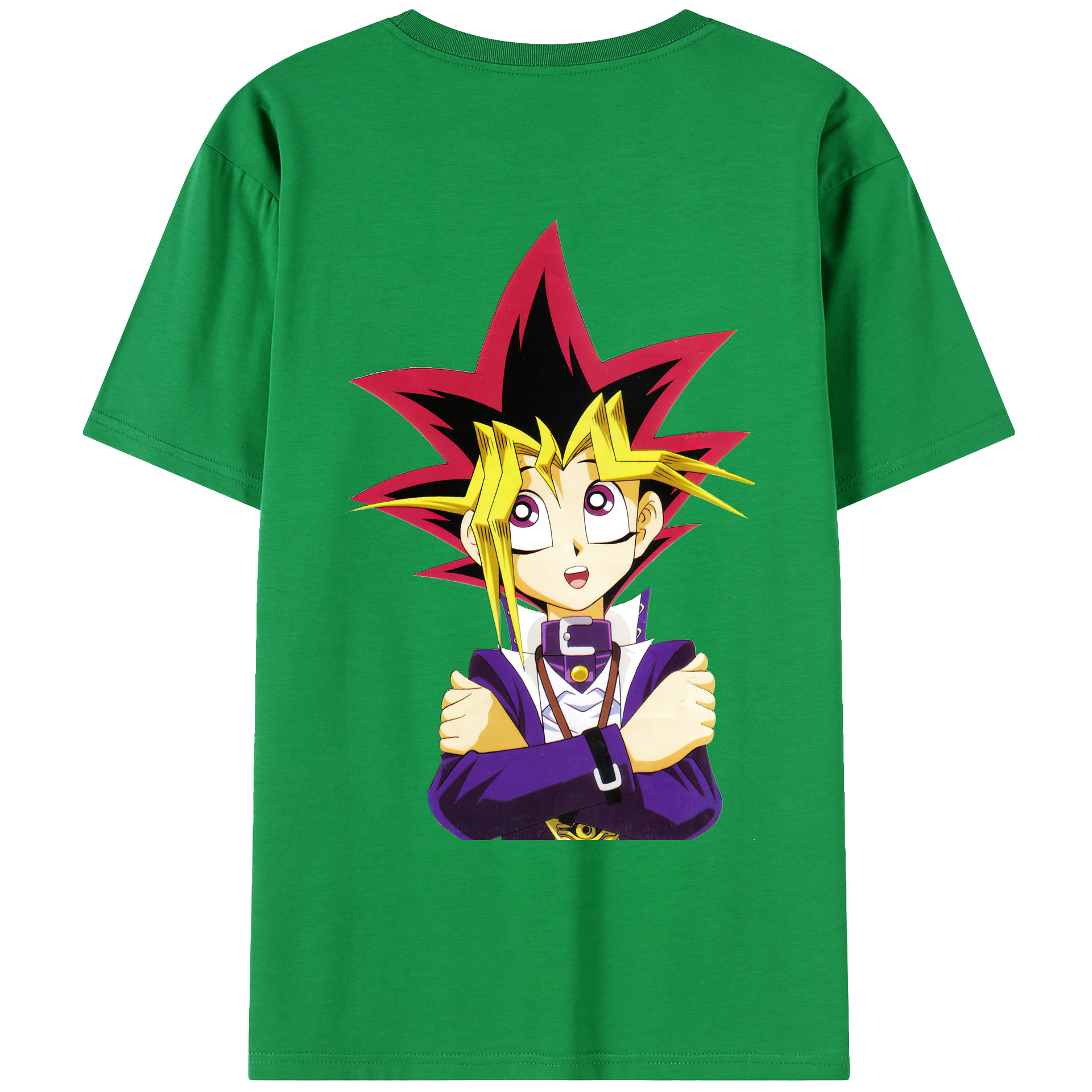 （画像用） 遊☆戯☆王 Yu-Gi-Oh! 綿100％ メンズ半袖Tシャツ（バックプリント） 通気性