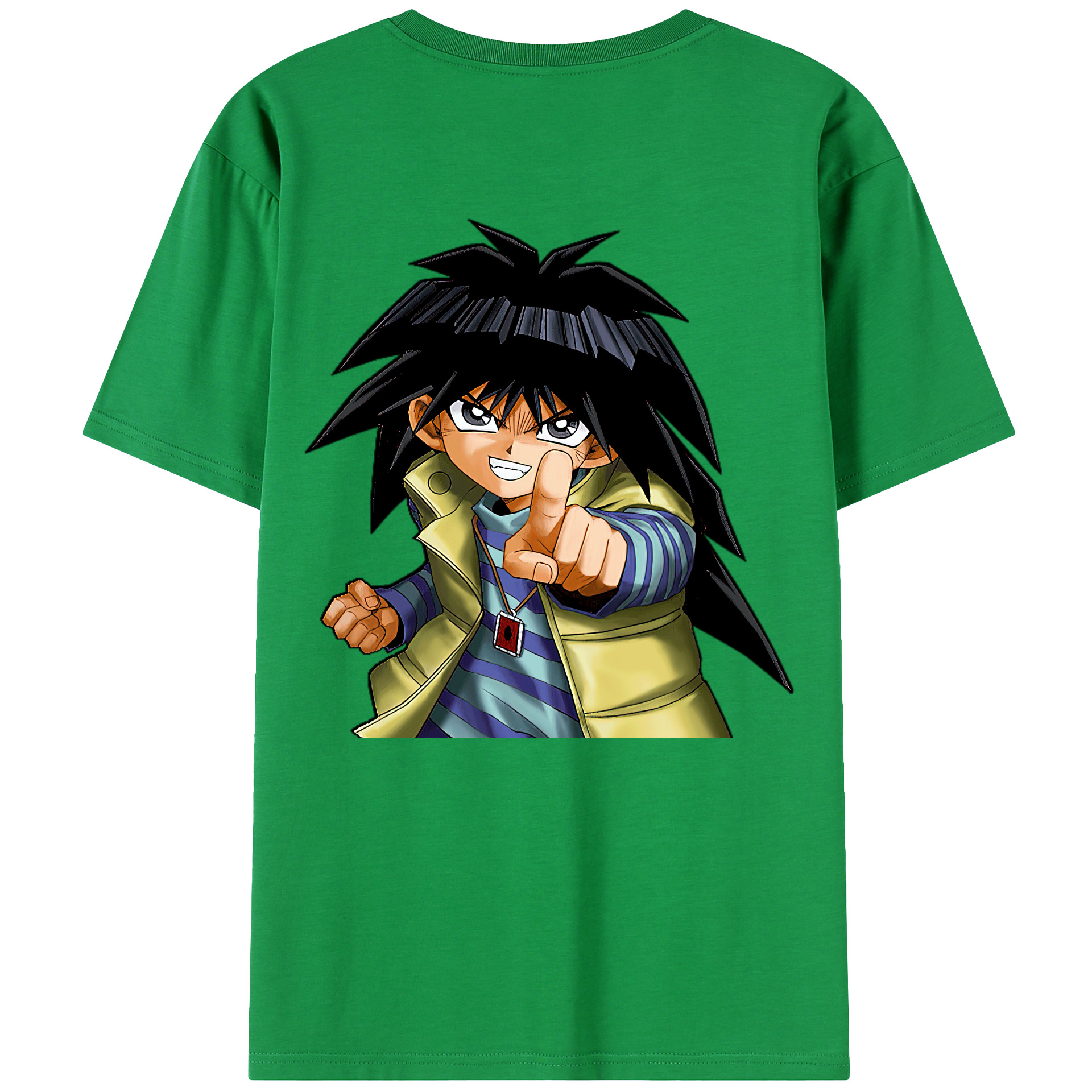 （画像用） 遊☆戯☆王 Yu-Gi-Oh! 綿100％ メンズ半袖Tシャツ（バックプリント） 通気性