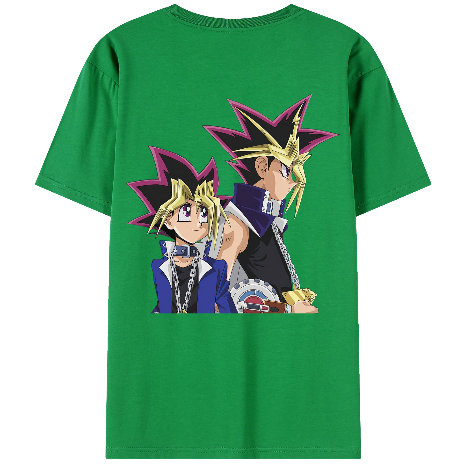 （画像用） 遊☆戯☆王 Yu-Gi-Oh! 綿100％ メンズ半袖Tシャツ（バックプリント） 通気性
