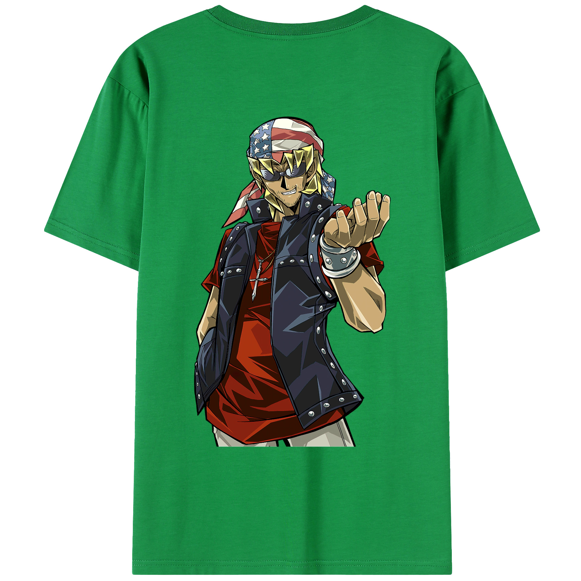 （画像用） 遊☆戯☆王 Yu-Gi-Oh! 綿100％ メンズ半袖Tシャツ（バックプリント） 通気性