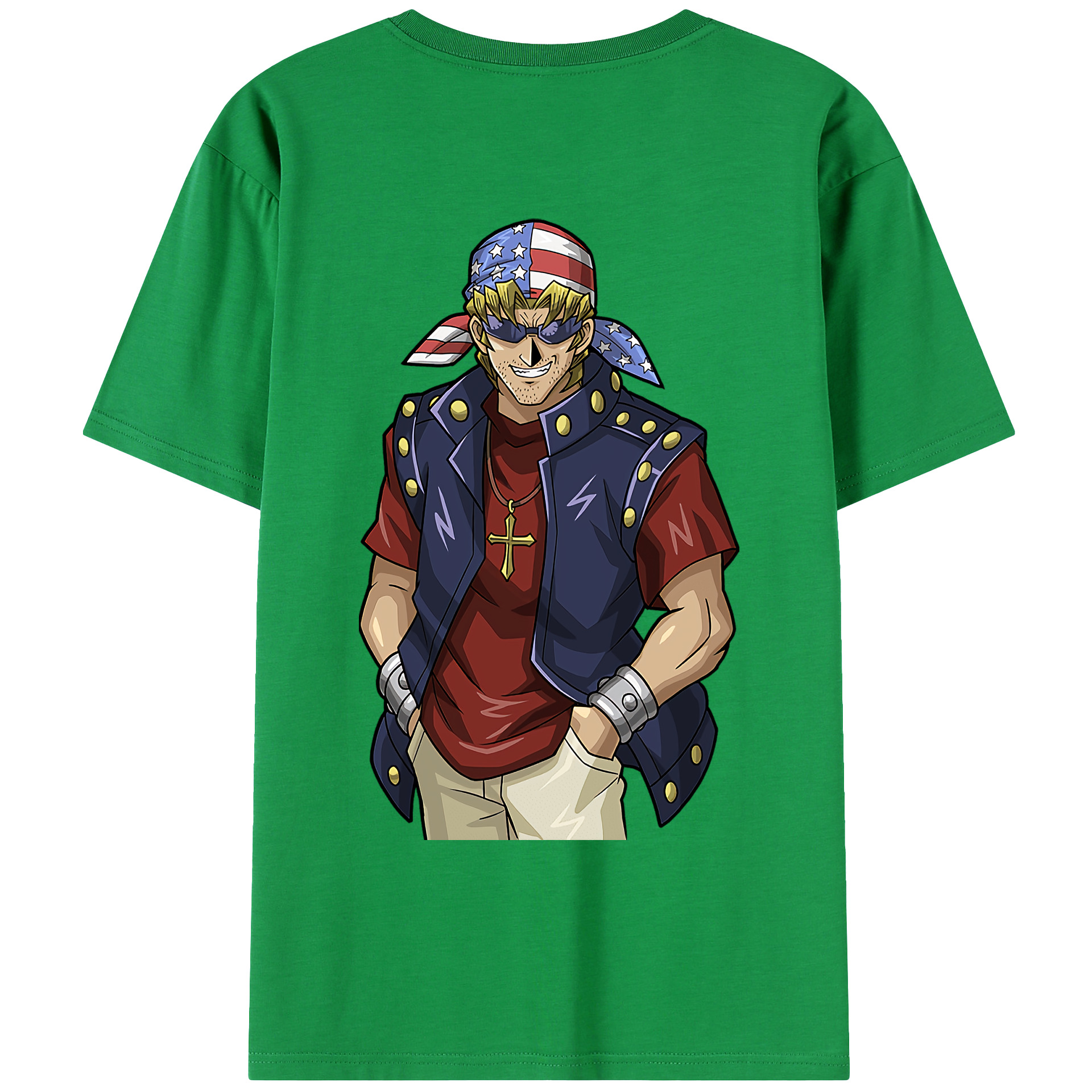 （画像用） 遊☆戯☆王 Yu-Gi-Oh! 綿100％ メンズ半袖Tシャツ（バックプリント） 通気性