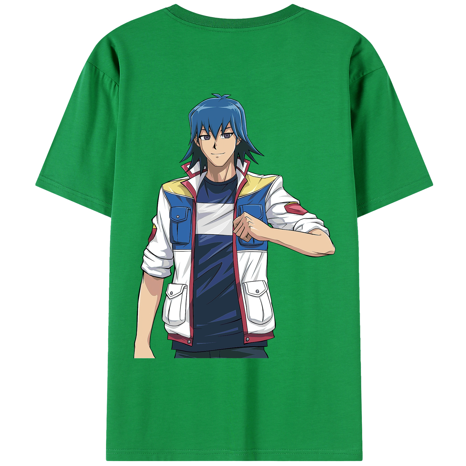 （画像用） 遊☆戯☆王 Yu-Gi-Oh! 綿100％ メンズ半袖Tシャツ（バックプリント） 通気性