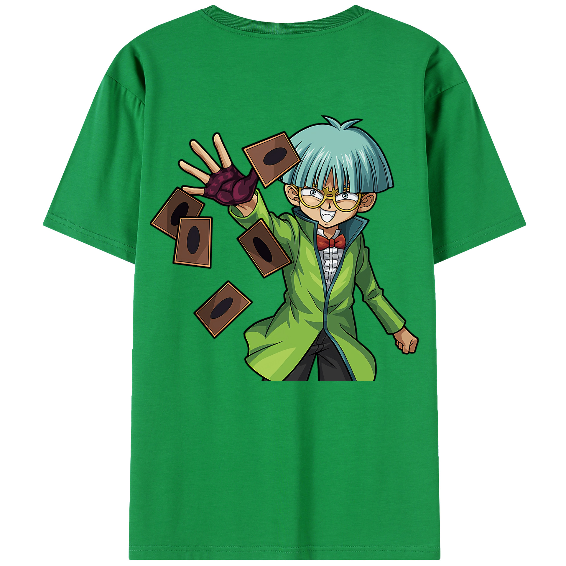 （画像用） 遊☆戯☆王 Yu-Gi-Oh! 綿100％ メンズ半袖Tシャツ（バックプリント） 通気性