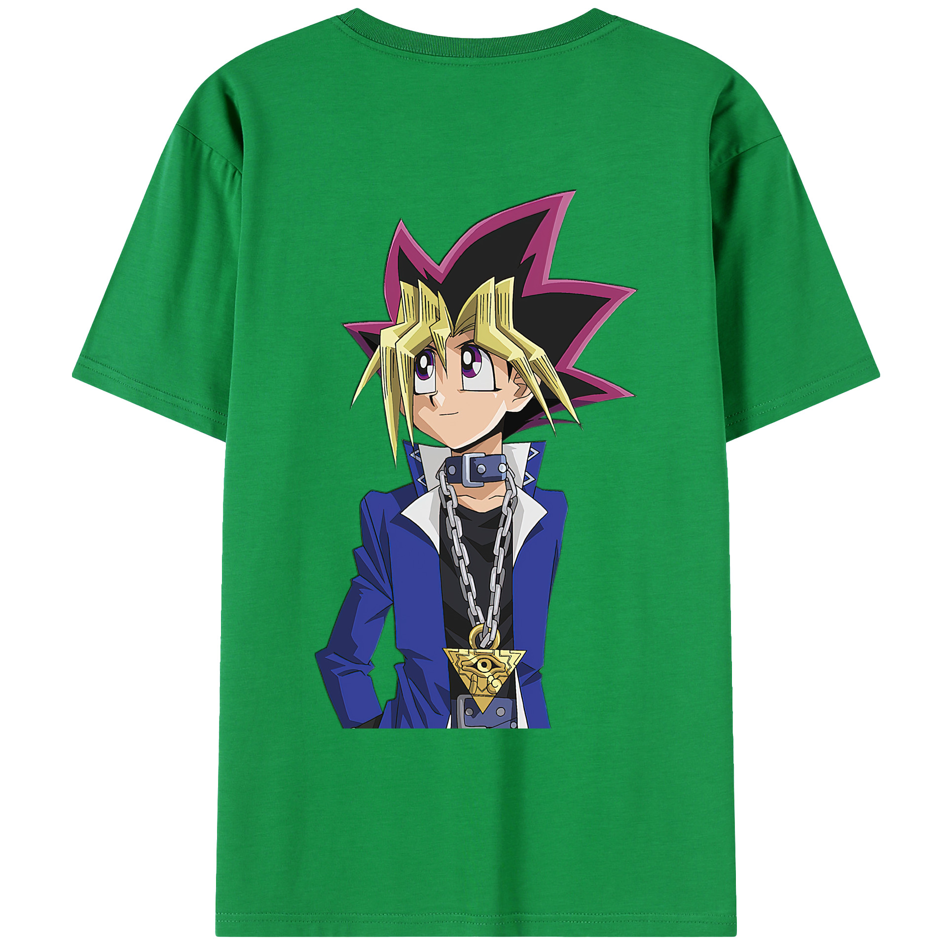 （画像用） 遊☆戯☆王 Yu-Gi-Oh! 綿100％ メンズ半袖Tシャツ（バックプリント） 通気性
