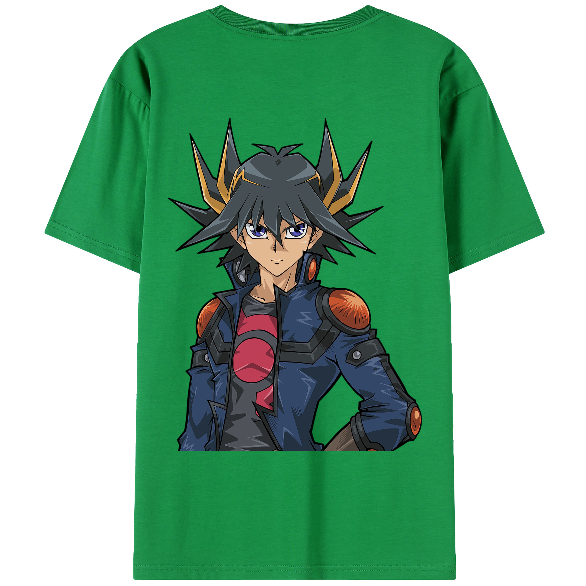 （画像用） 遊☆戯☆王 Yu-Gi-Oh! 綿100％ メンズ半袖Tシャツ（バックプリント） 通気性