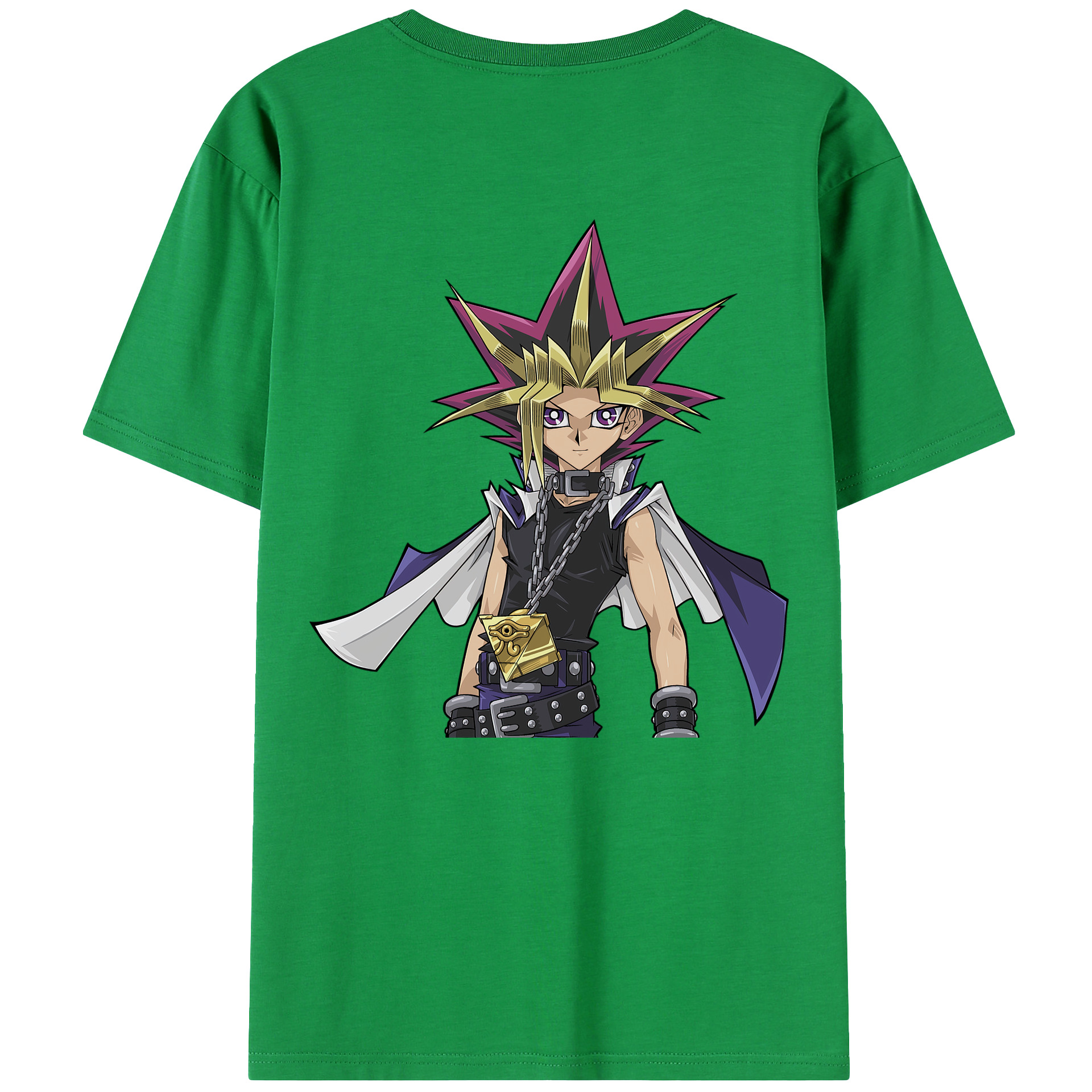 （画像用） 遊☆戯☆王 Yu-Gi-Oh! 綿100％ メンズ半袖Tシャツ（バックプリント） 通気性