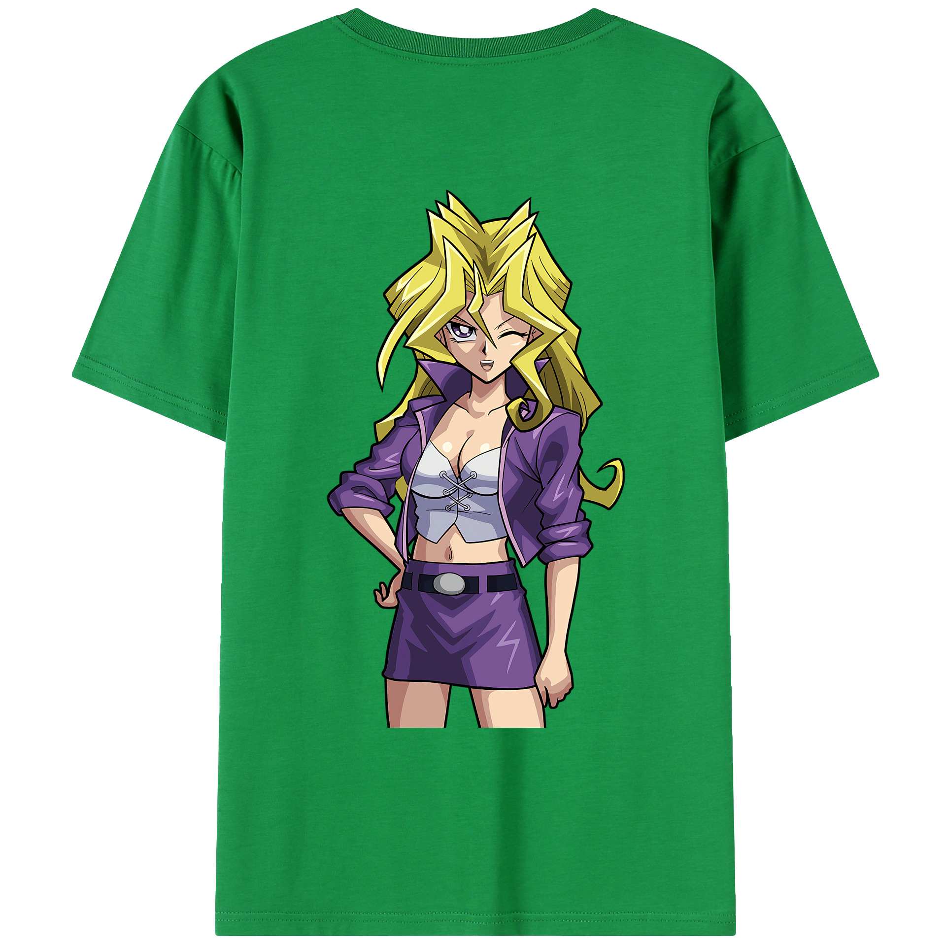 （画像用） 遊☆戯☆王 Yu-Gi-Oh! 綿100％ メンズ半袖Tシャツ（バックプリント） 通気性