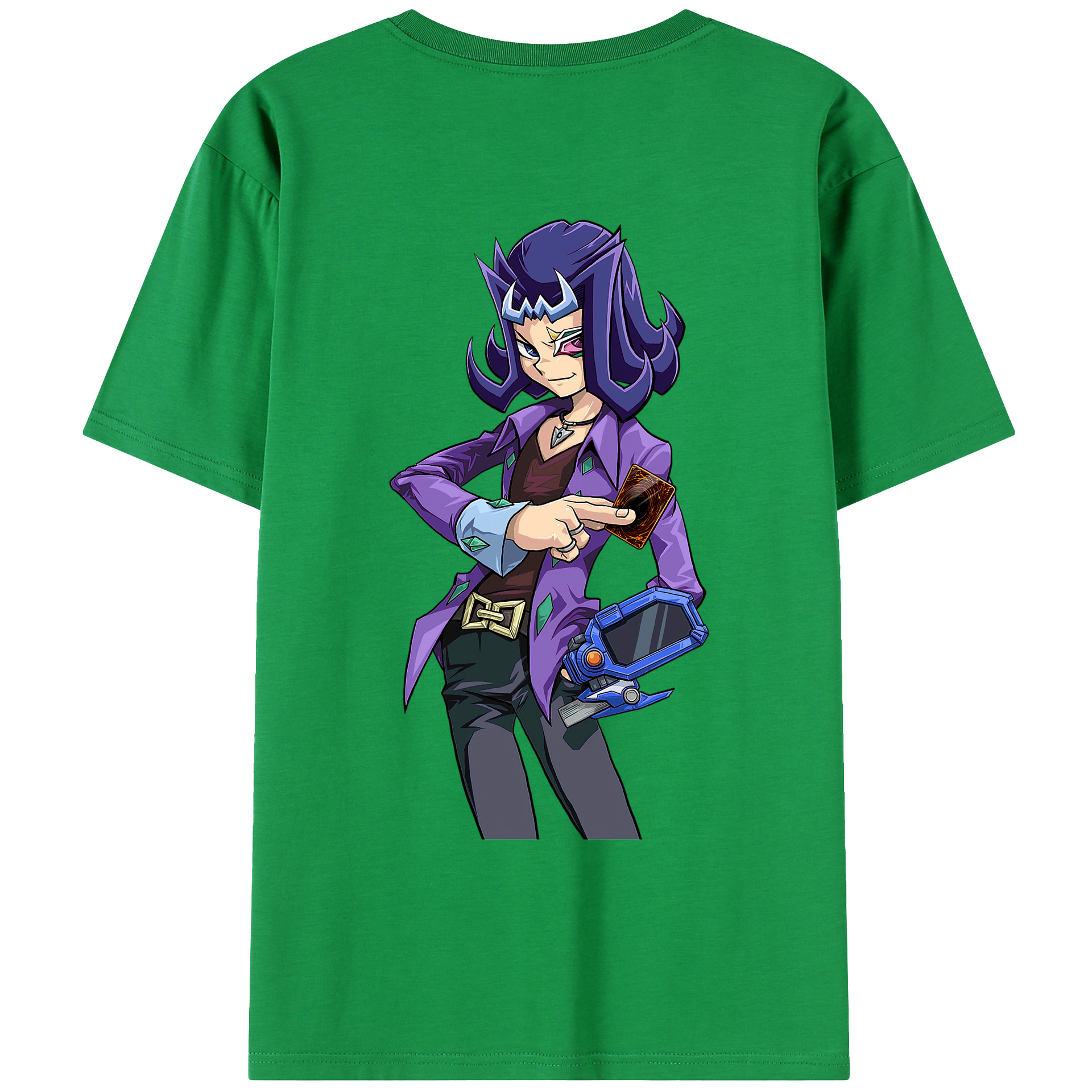 （画像用） 遊☆戯☆王 Yu-Gi-Oh! 綿100％ メンズ半袖Tシャツ（バックプリント） 通気性