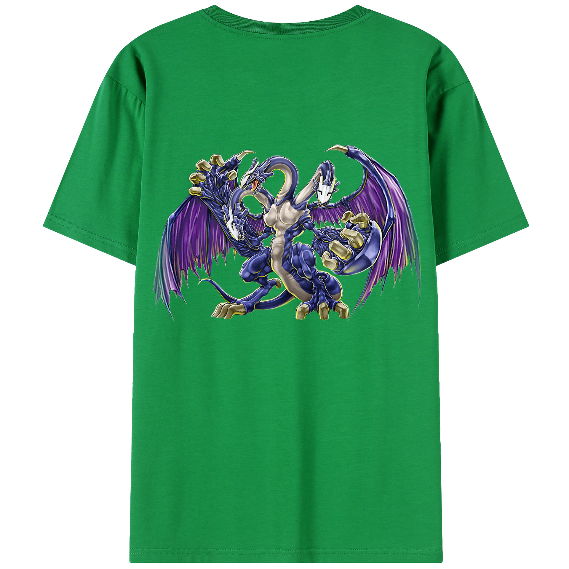 （画像用） 遊☆戯☆王 Yu-Gi-Oh! 綿100％ メンズ半袖Tシャツ（バックプリント） 通気性