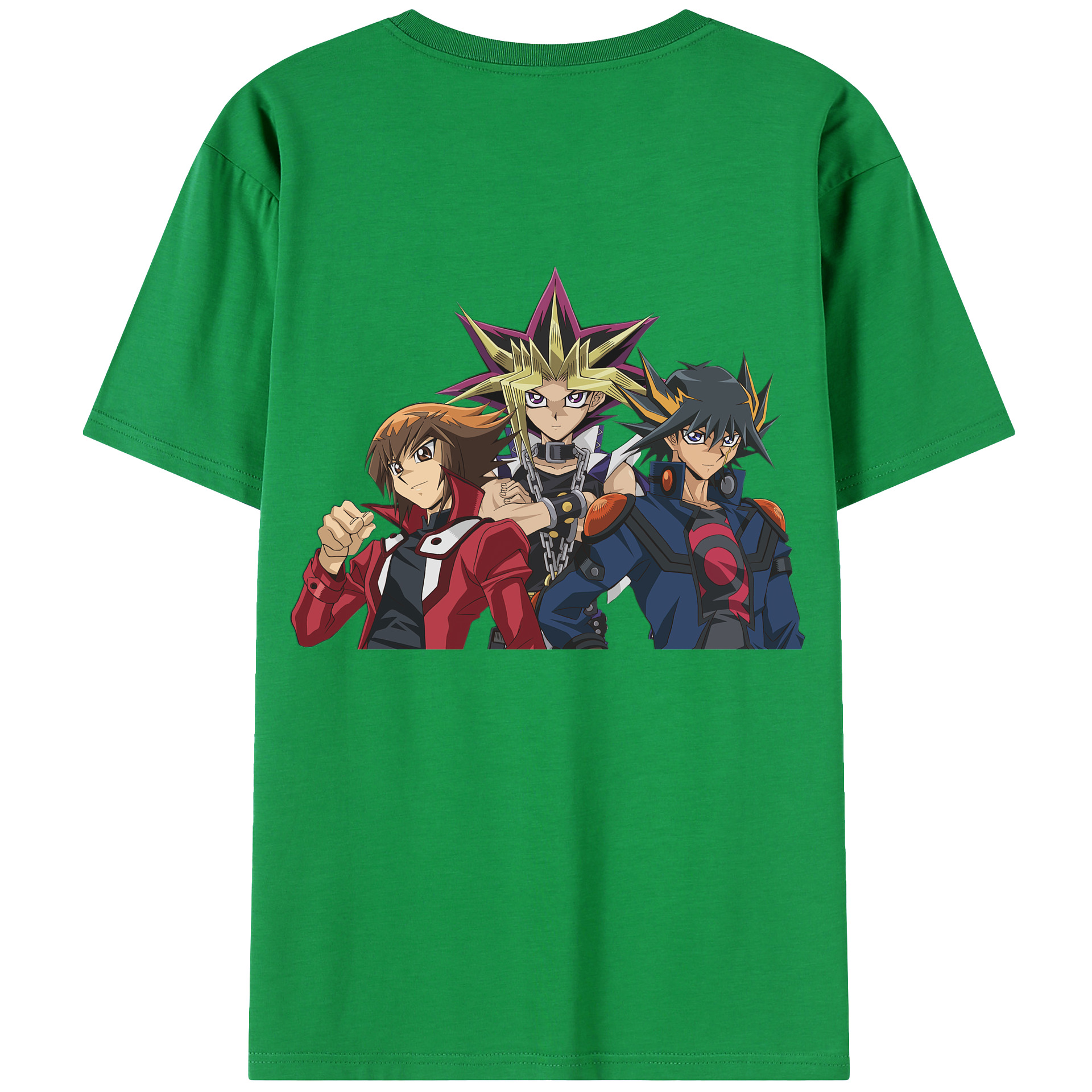 （画像用） 遊☆戯☆王 Yu-Gi-Oh! 綿100％ メンズ半袖Tシャツ（バックプリント） 通気性