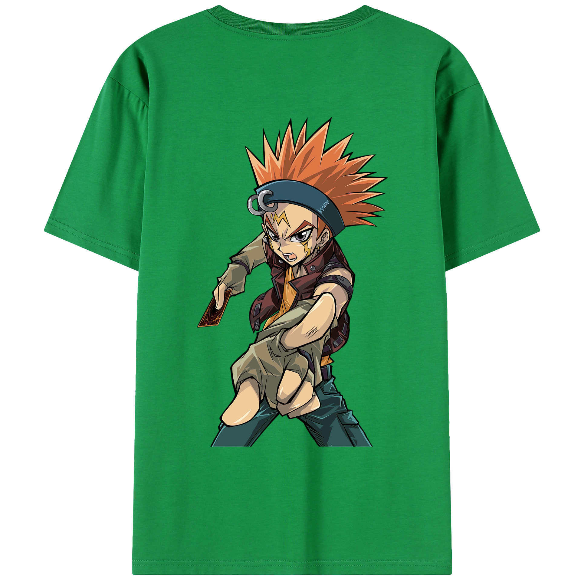 （画像用） 遊☆戯☆王 Yu-Gi-Oh! 綿100％ メンズ半袖Tシャツ（バックプリント） 通気性