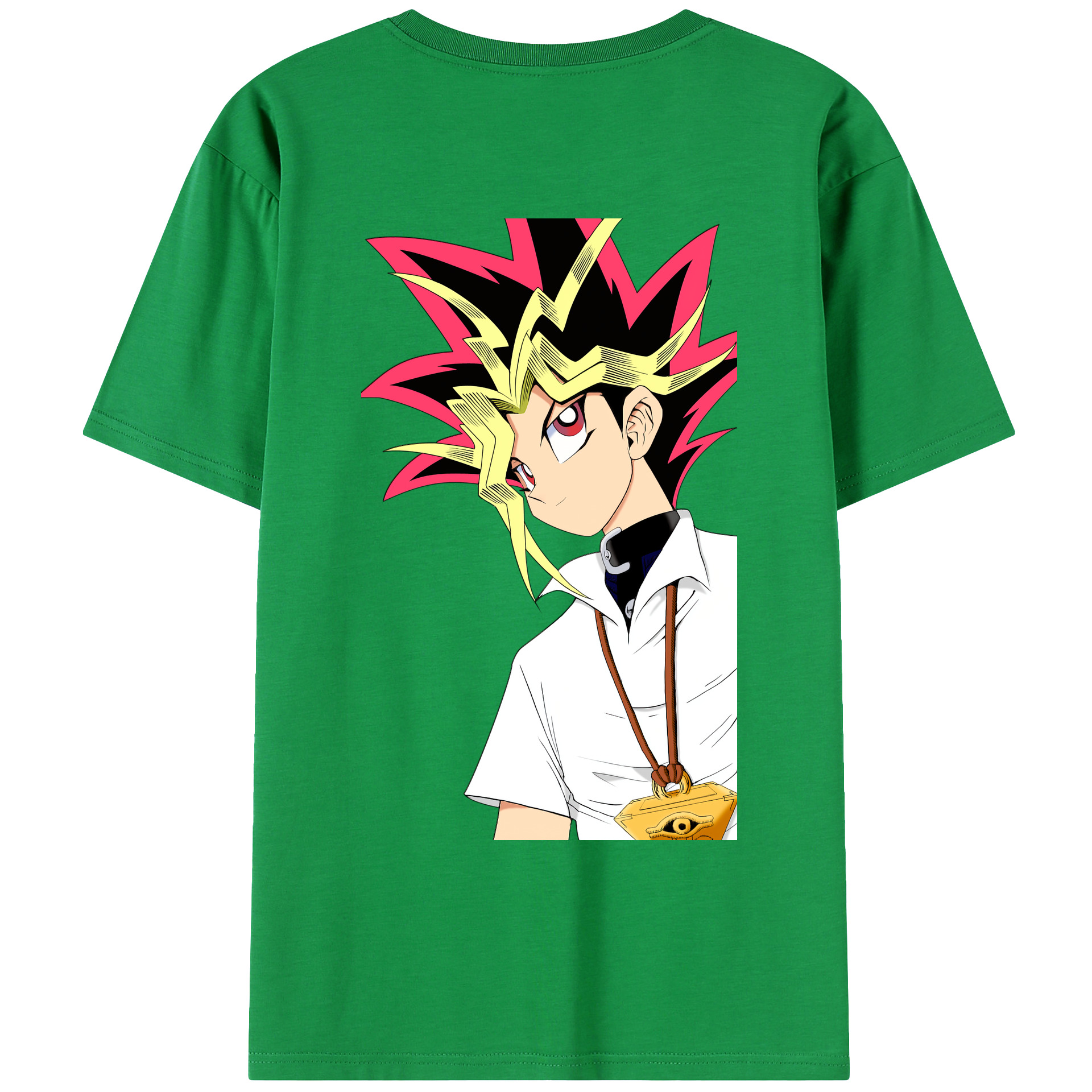 （画像用） 遊☆戯☆王 Yu-Gi-Oh! 綿100％ メンズ半袖Tシャツ（バックプリント） 通気性