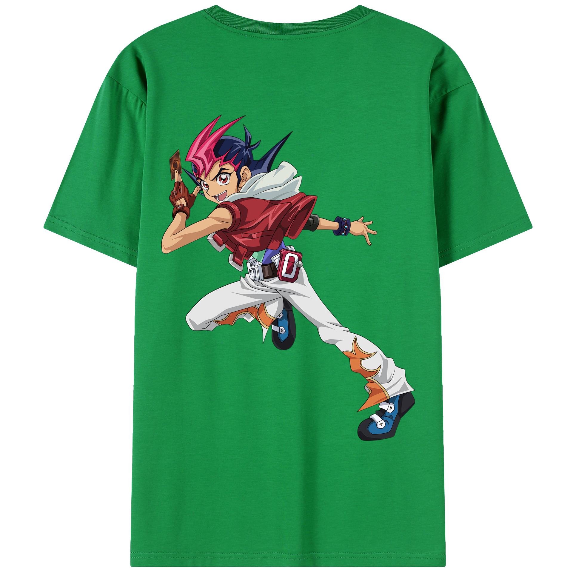 （画像用） 遊☆戯☆王 Yu-Gi-Oh! 綿100％ メンズ半袖Tシャツ（バックプリント） 通気性