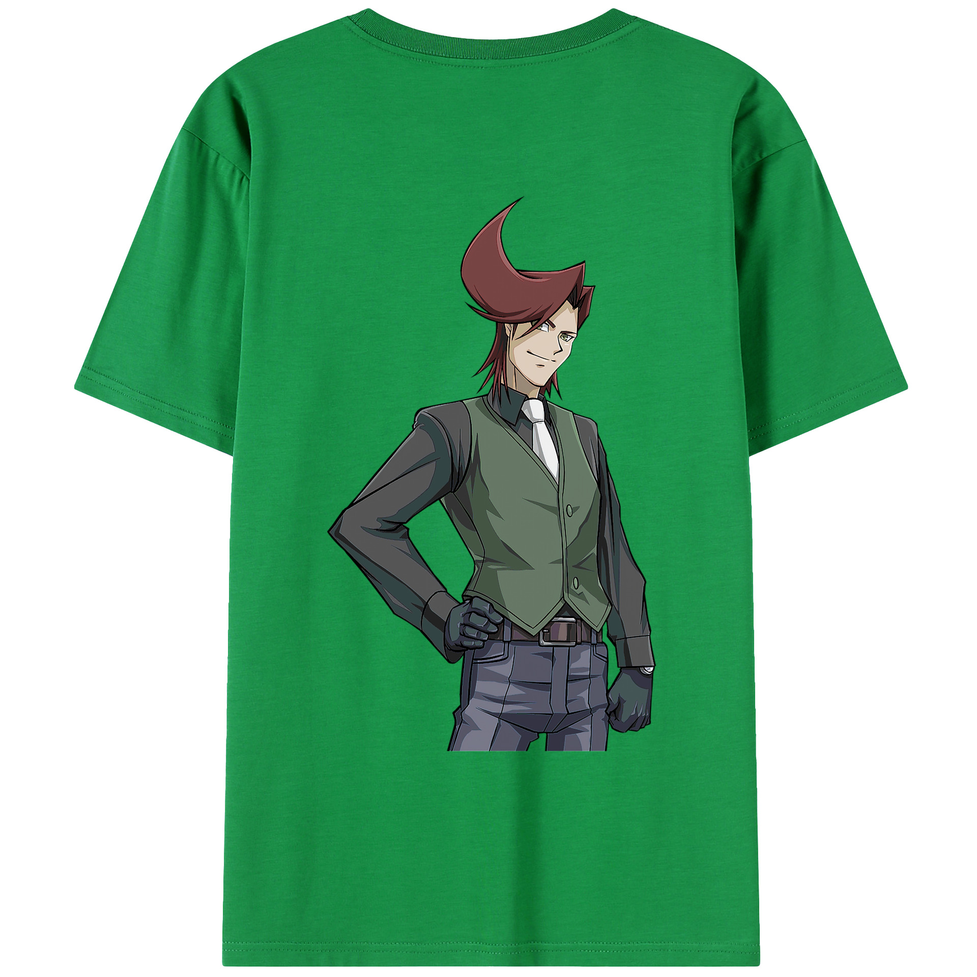 （画像用） 遊☆戯☆王 Yu-Gi-Oh! 綿100％ メンズ半袖Tシャツ（バックプリント） 通気性