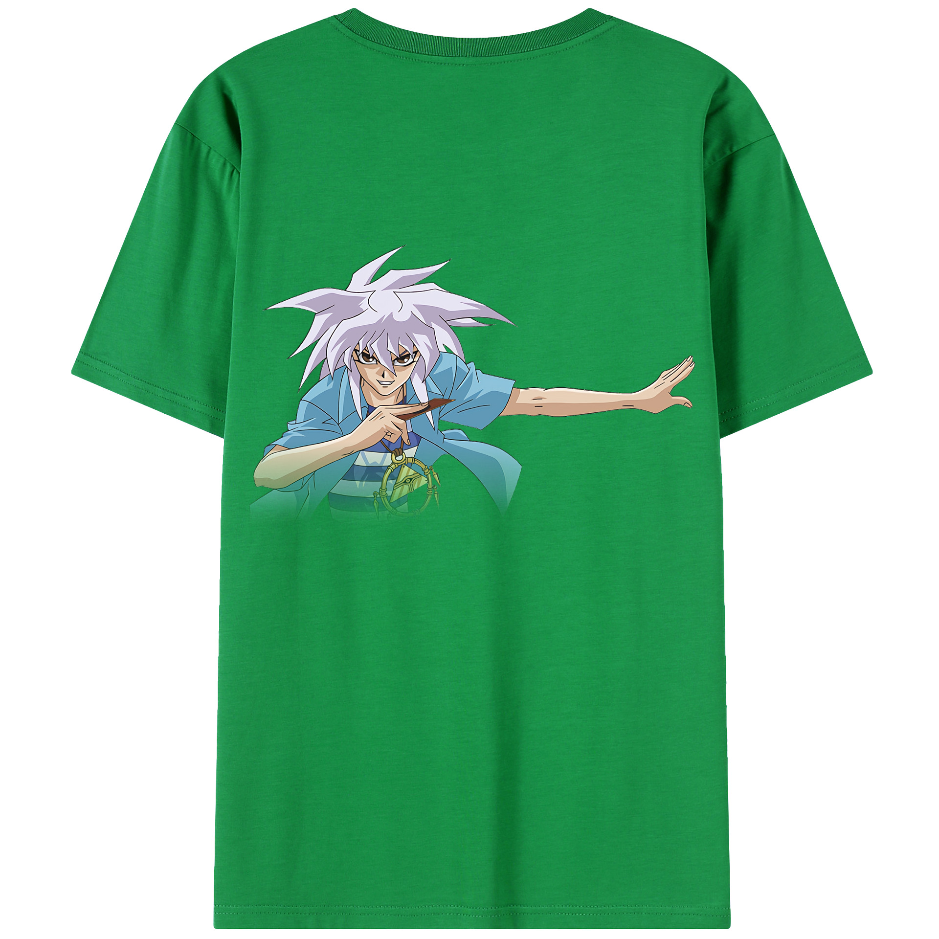 （画像用） 遊☆戯☆王 Yu-Gi-Oh! 綿100％ メンズ半袖Tシャツ（バックプリント） 通気性