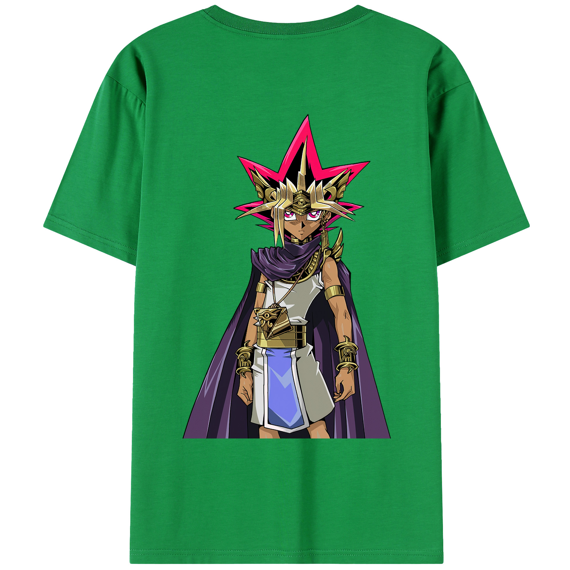 （画像用） 遊☆戯☆王 Yu-Gi-Oh! 綿100％ メンズ半袖Tシャツ（バックプリント） 通気性