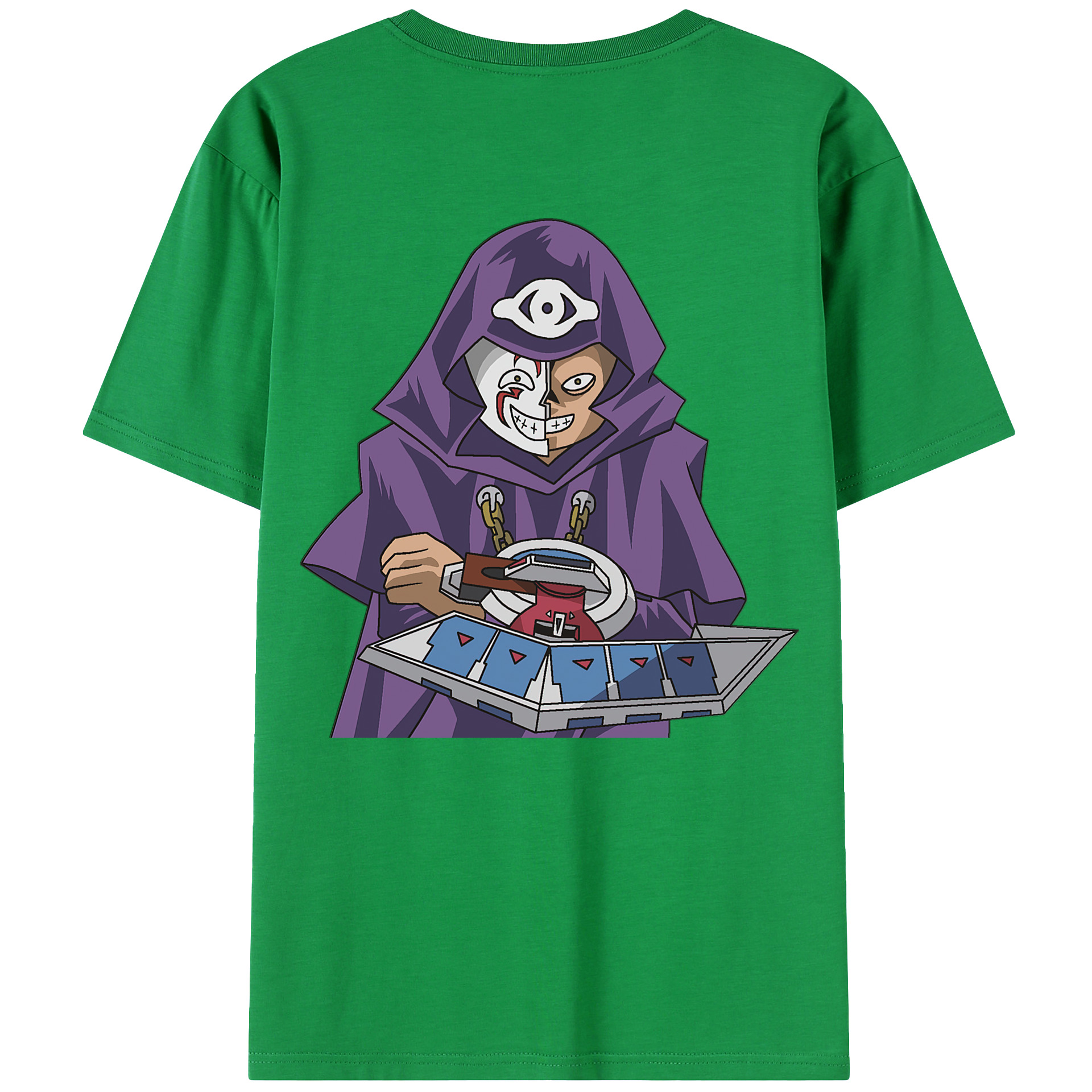 （画像用） 遊☆戯☆王 Yu-Gi-Oh! 綿100％ メンズ半袖Tシャツ（バックプリント） 通気性