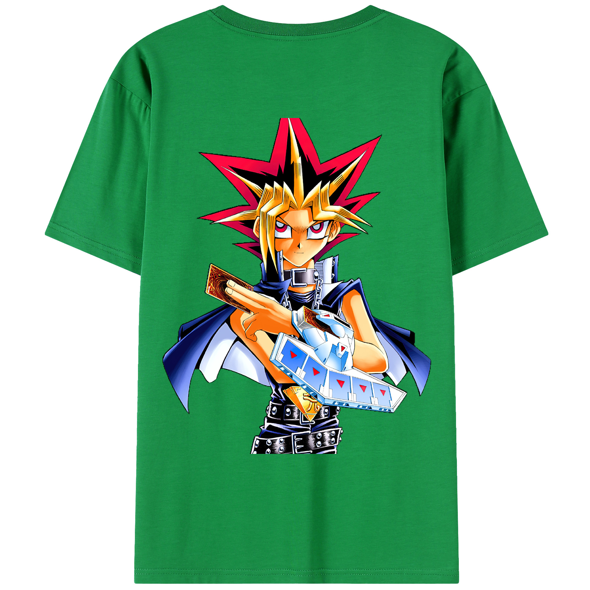 （画像用） 遊☆戯☆王 Yu-Gi-Oh! 綿100％ メンズ半袖Tシャツ（バックプリント） 通気性