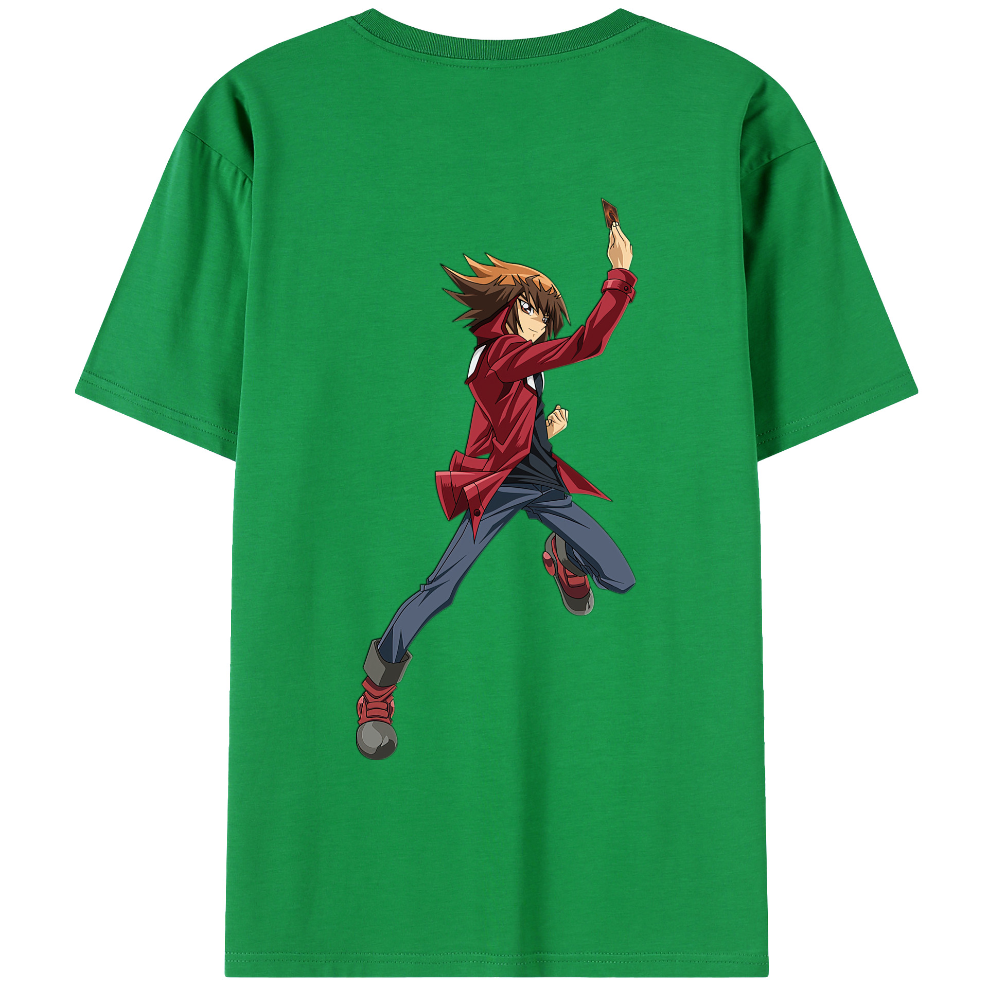 （画像用） 遊☆戯☆王 Yu-Gi-Oh! 綿100％ メンズ半袖Tシャツ（バックプリント） 通気性