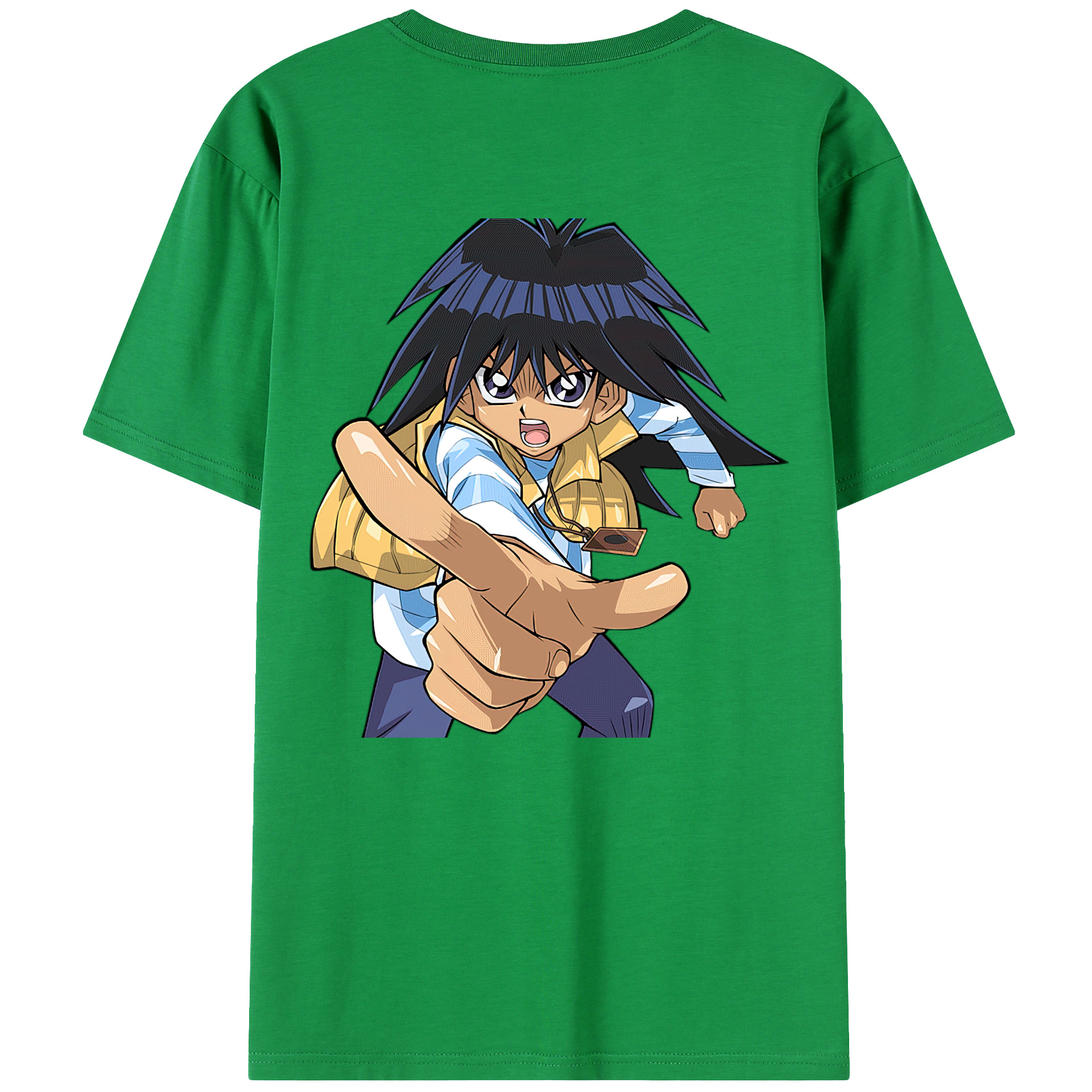 （画像用） 遊☆戯☆王 Yu-Gi-Oh! 綿100％ メンズ半袖Tシャツ（バックプリント） 通気性