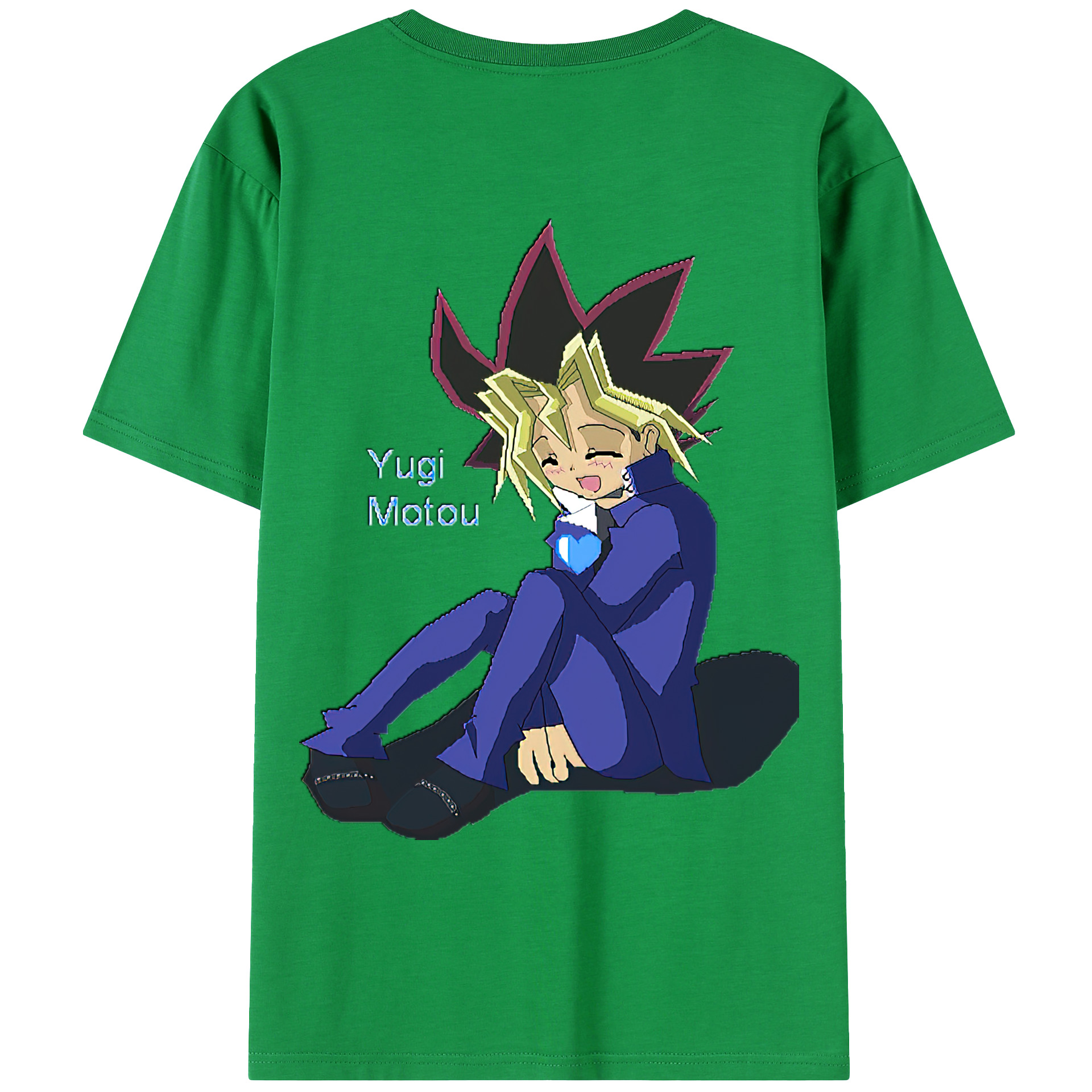 （画像用） 遊☆戯☆王 Yu-Gi-Oh! 綿100％ メンズ半袖Tシャツ（バックプリント） 通気性